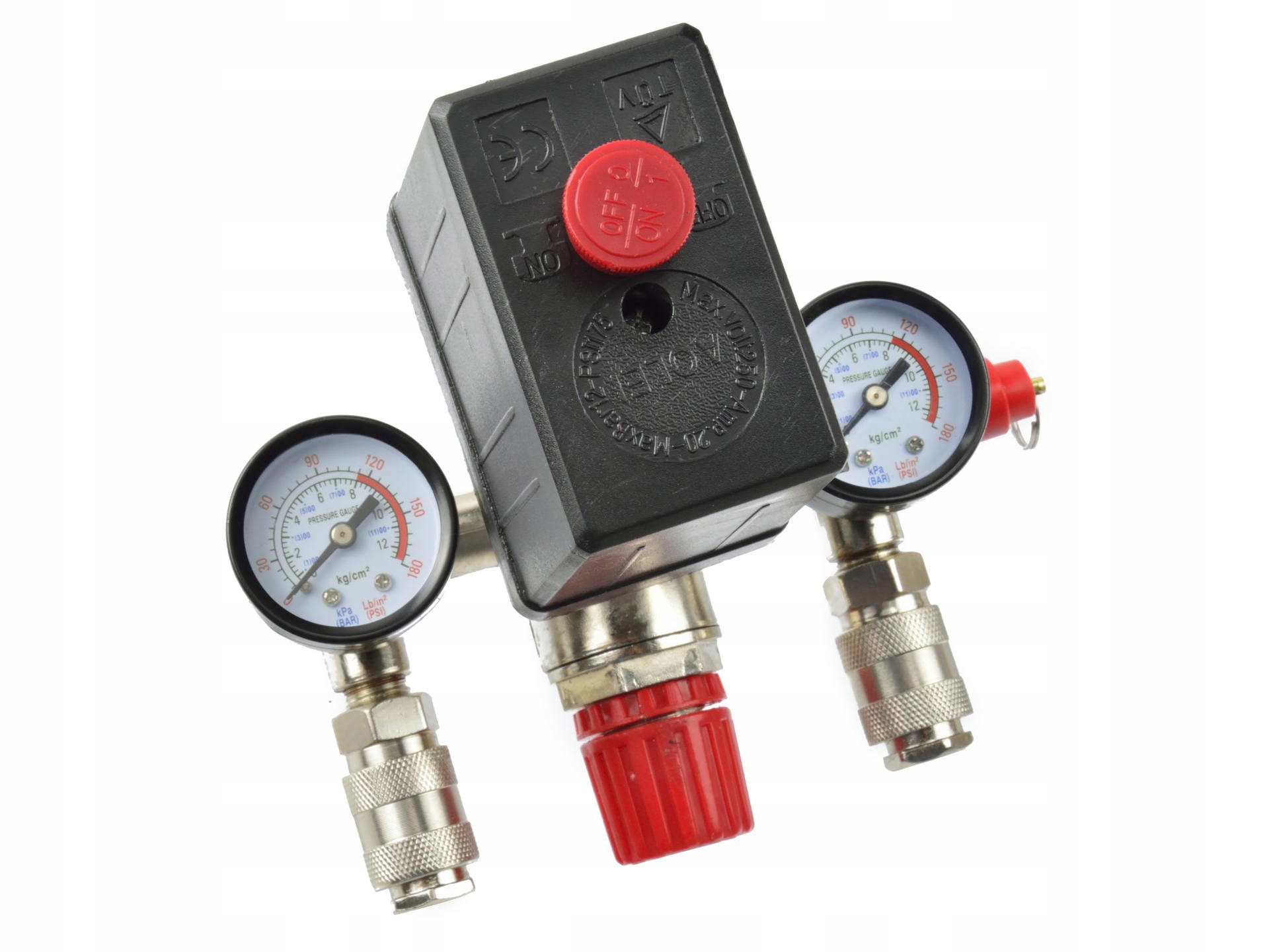 WYŁĄCZNIK CIŚNIENIOWY PRESOSTAT DO KOMPRESORA 230V PRESOSTAT 2 ZEGARY Kod producenta G80306