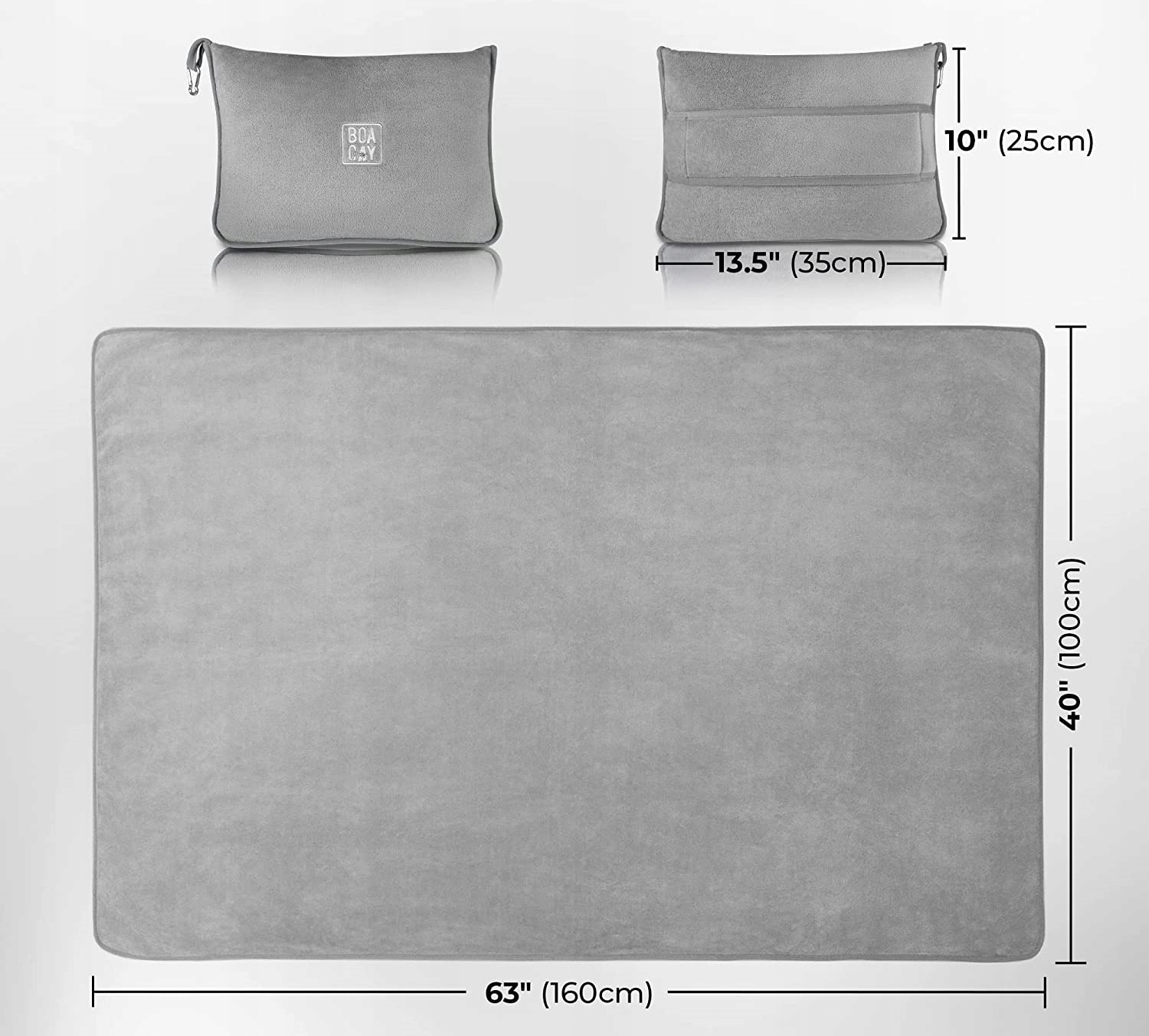 KOC TURYSTYCZNY PODUSZKA PODRÓŻNA 2w1 DO SAMOLOTU Marka BOA