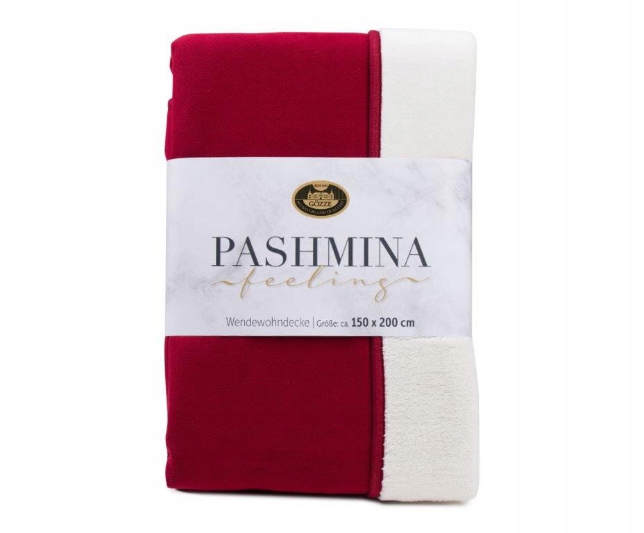 Pašmínová deka Feeling -uni-, 150 x 200, karmínová