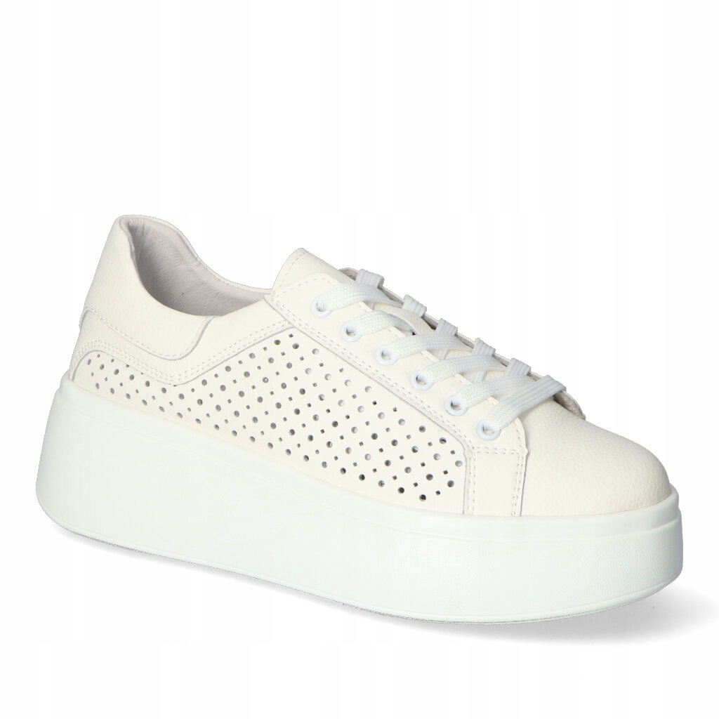 Dámské polobotky Cambell Bílé kožené 41