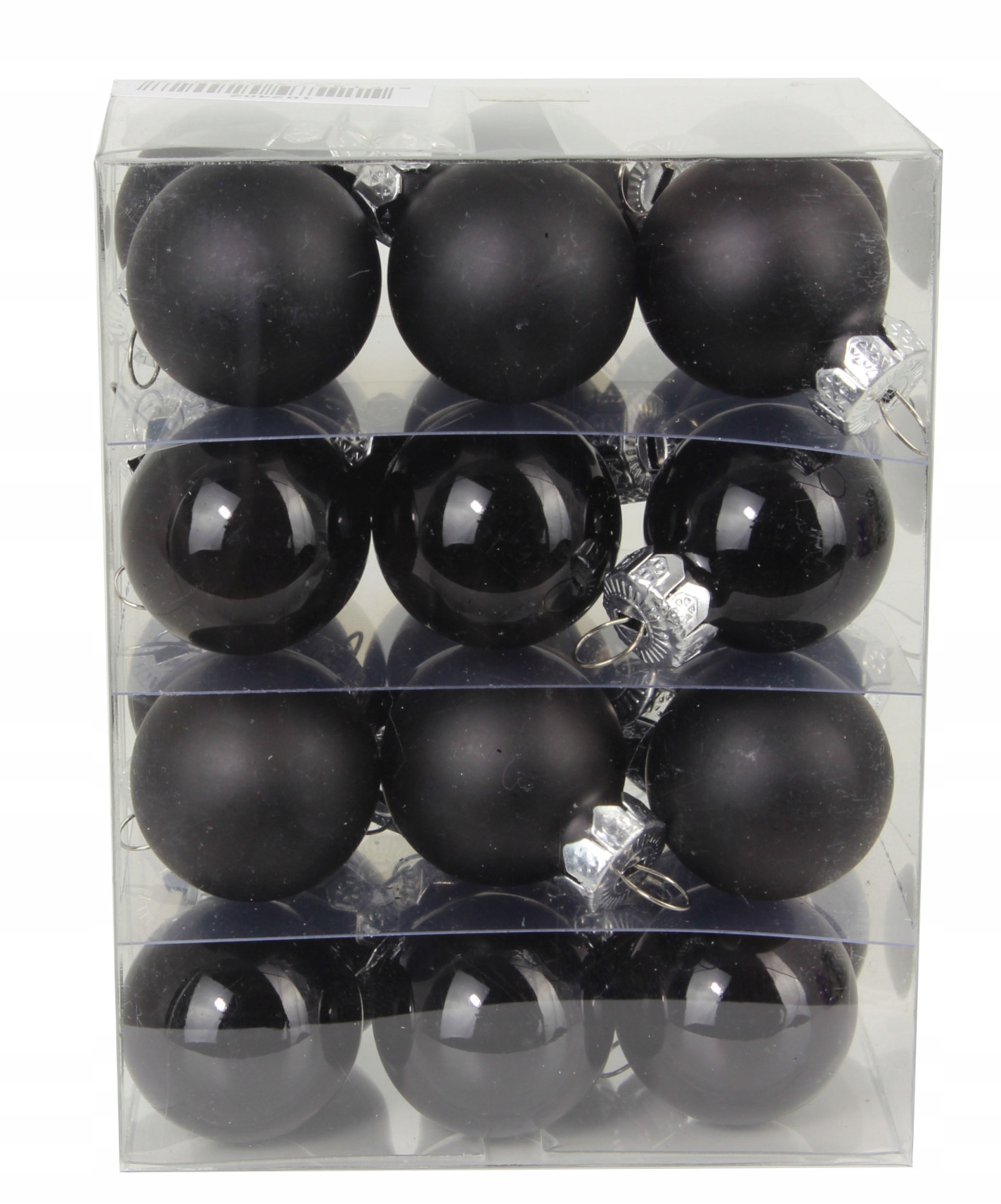 

Szklane Bombki Bombka Ze Szkła 2,5cm 24szt Czarne
