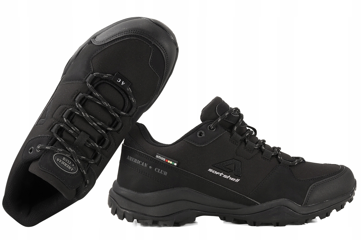 American Club HL110 Softshell Pánská Sportovní Treková Obuv Černá 46