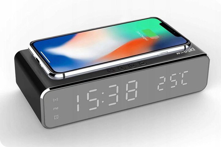 ŁADOWARKA INDUKCYJNA BEZPRZEWODOWA DO TELEFONU ZEGAR BUDZIK TERMOMETR Kod producenta INDCLK10WB