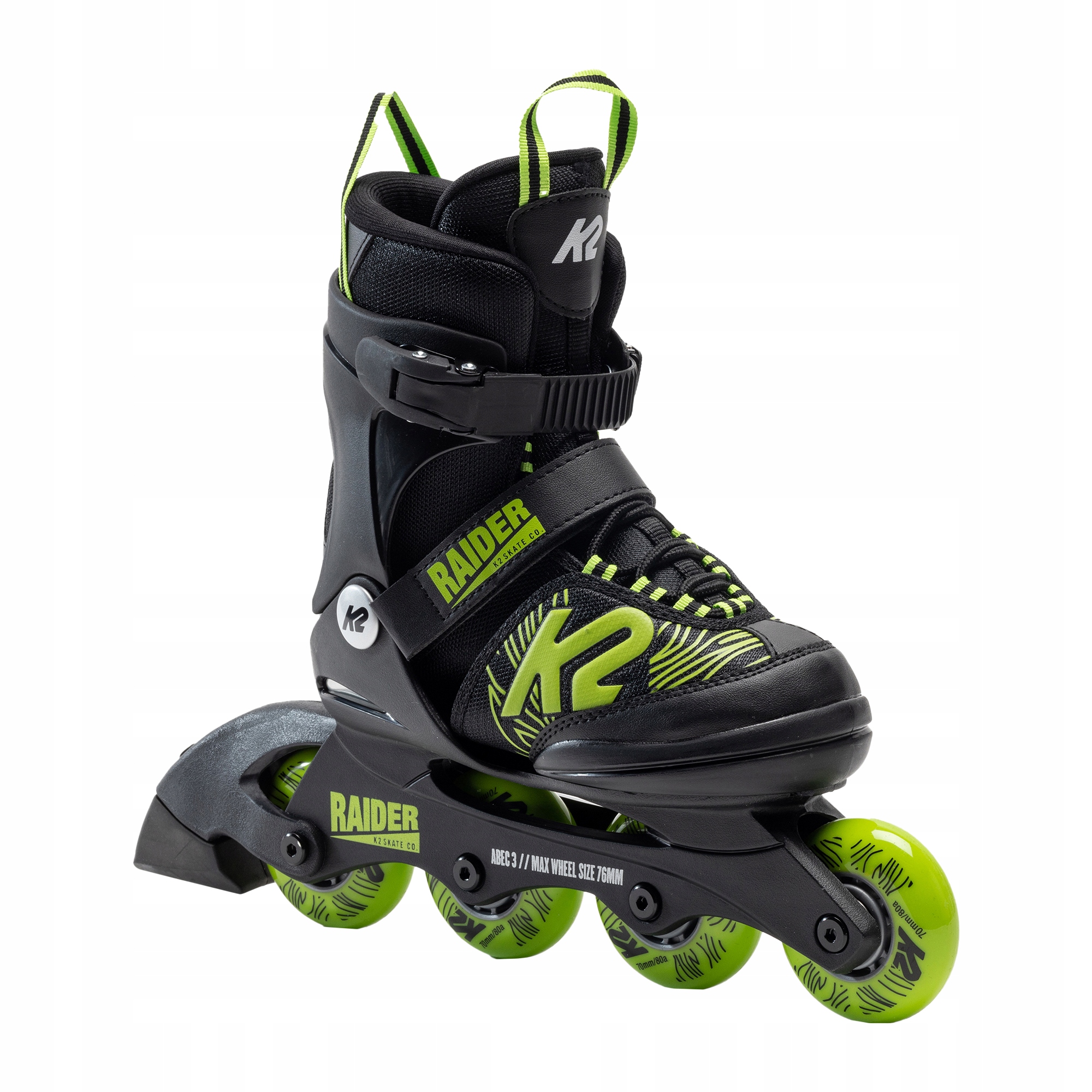 Rolki dziecięce K2 Raider czarne 35-40(L)
