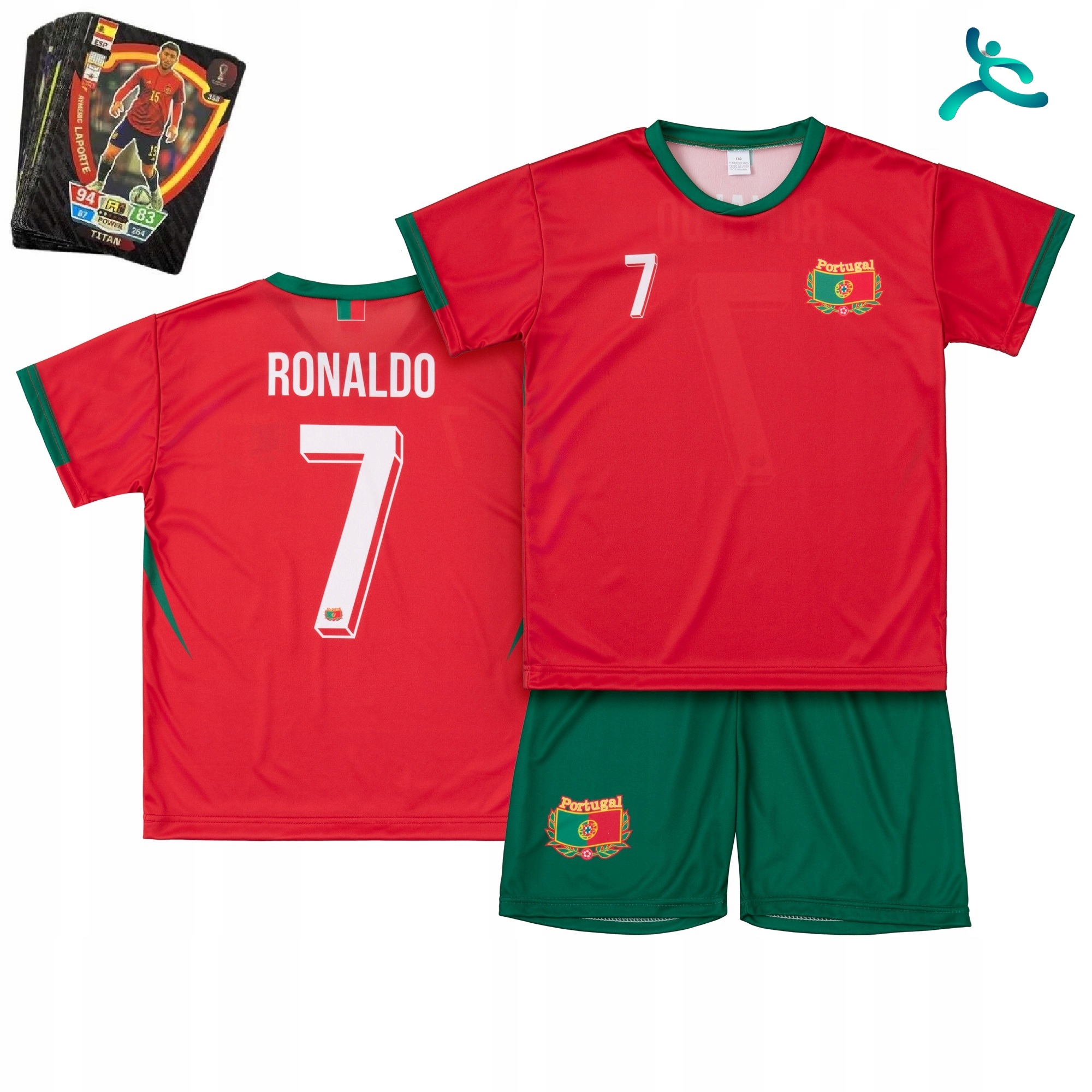 Strój komplet piłkarski Ronaldo Portugalia rozm. 128