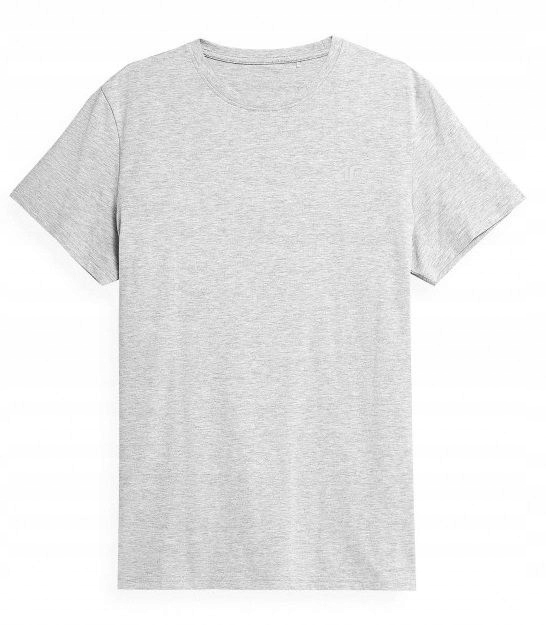 

Koszulka Męska 4F NOSH4 TSM352 Jasny Szary Melanż