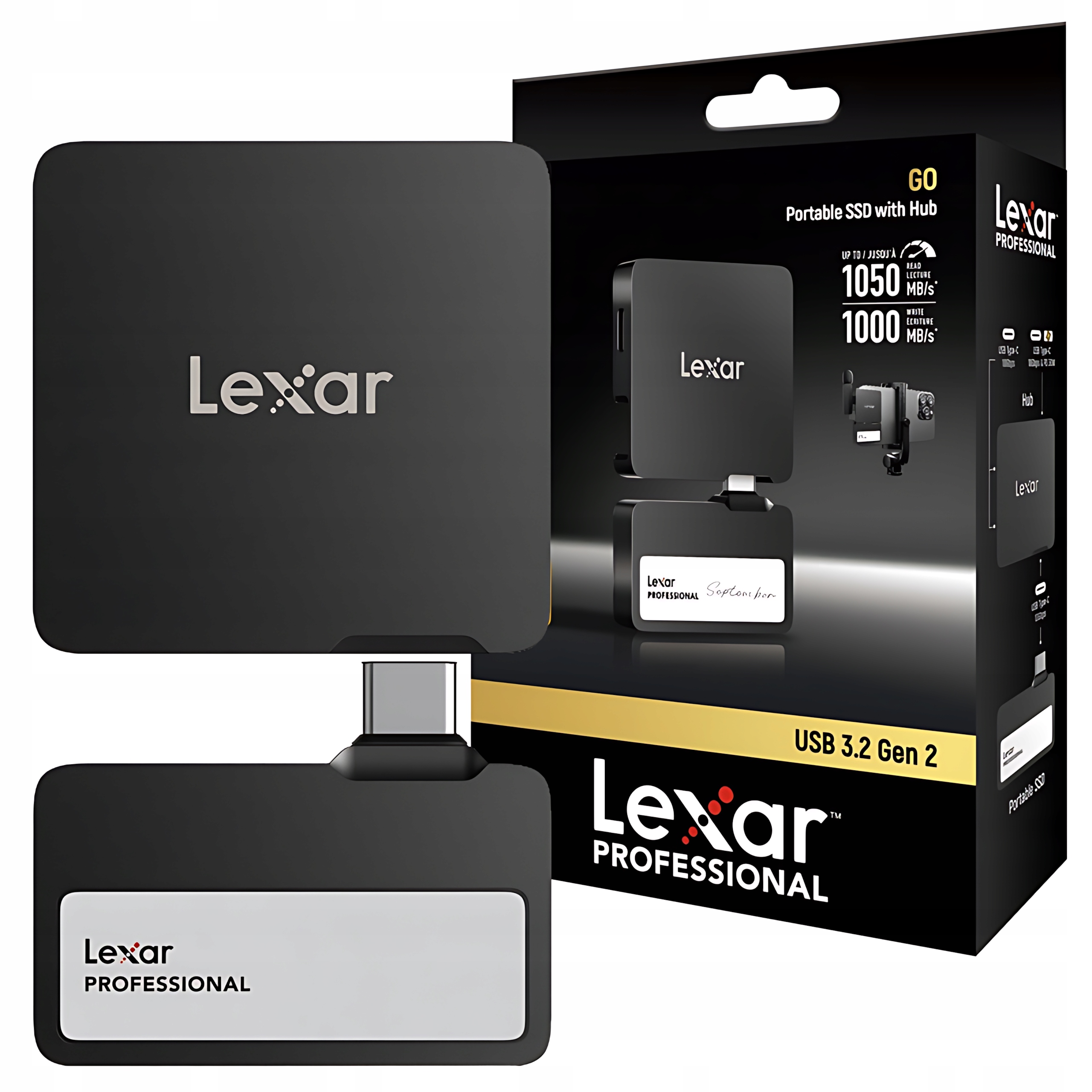 Lexar SL400 Przenośny Dysk Zewnętrzny Ssd 1TB Usb 3.2 Gen 2 1000 MB/s Hub