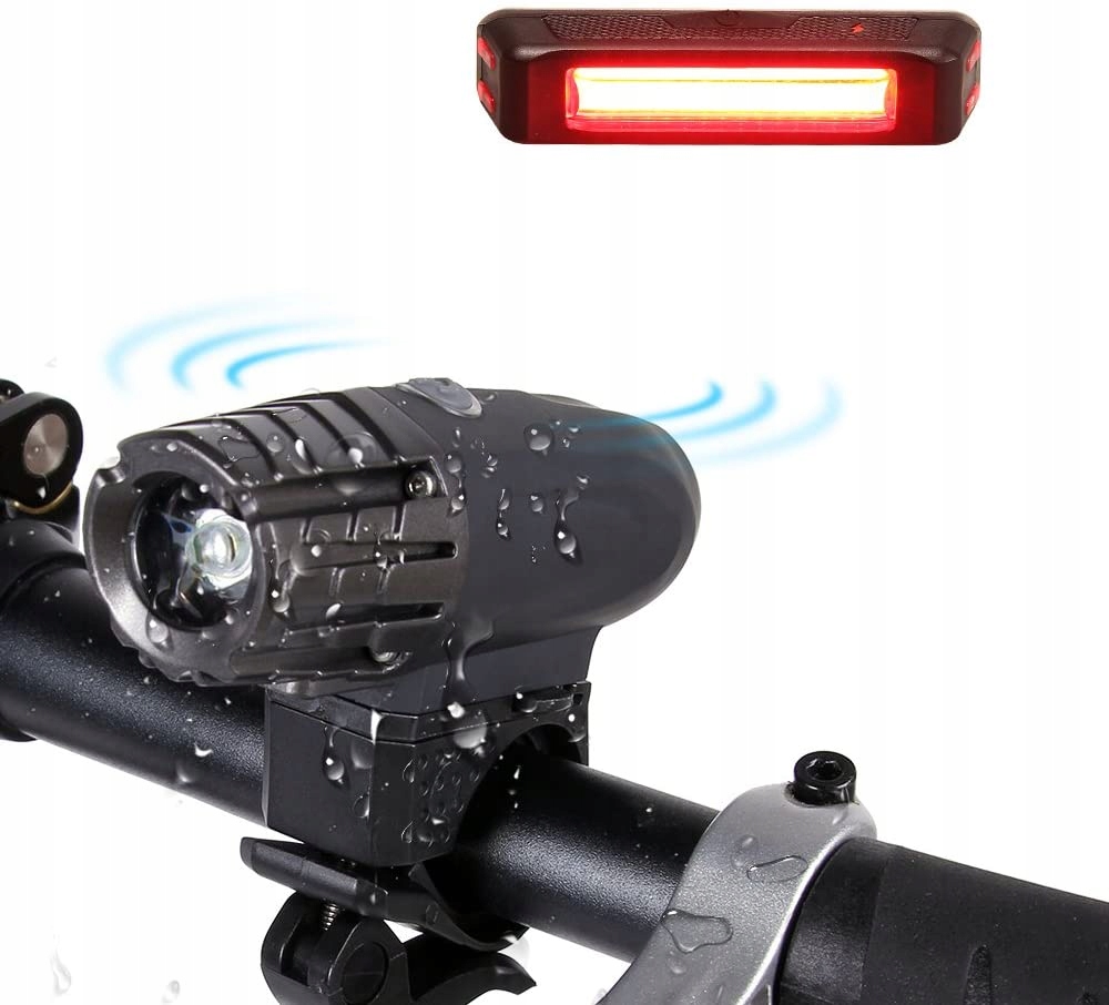 

Zestaw Mocna Lampka Rowerowa 600 Lumen Przód + Tył