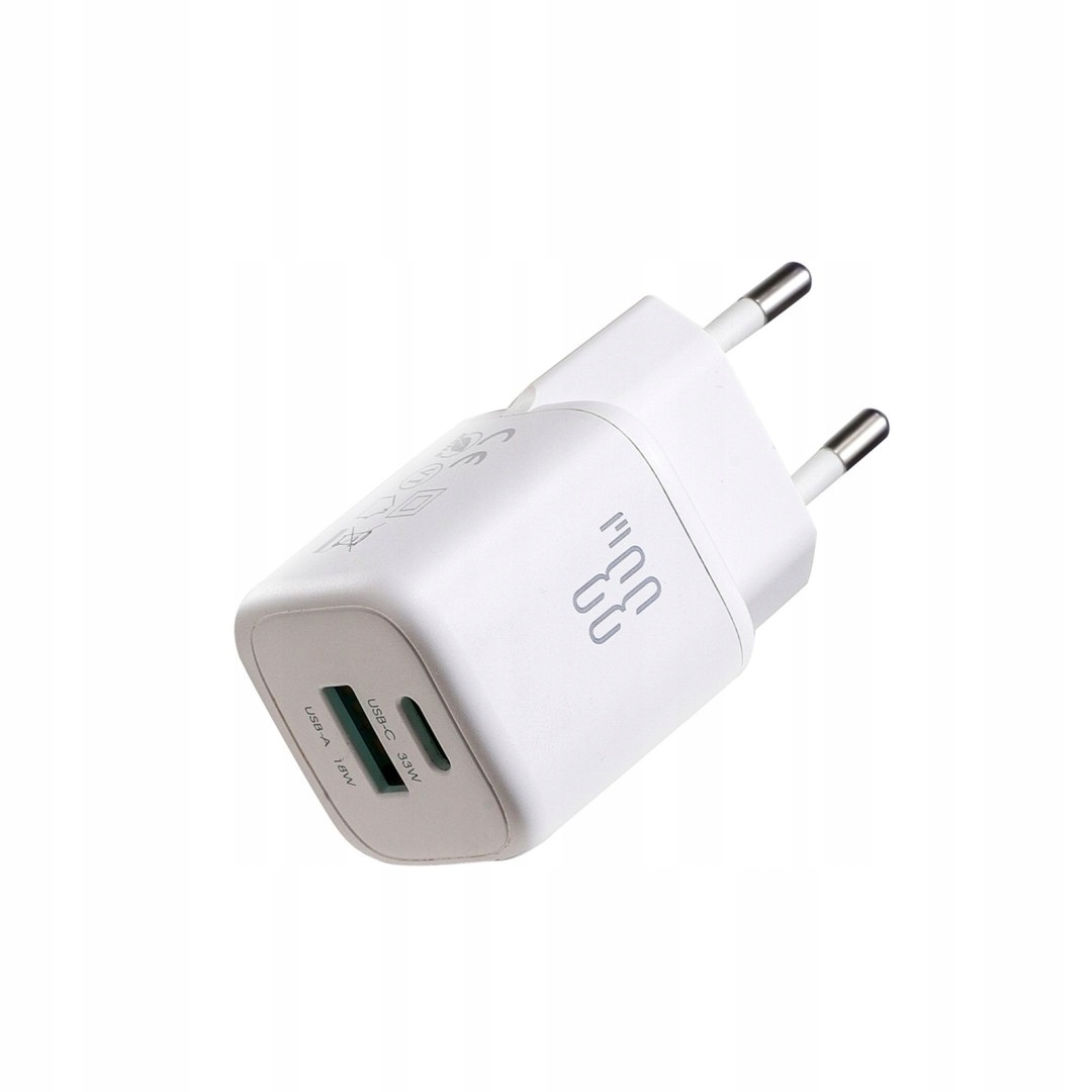 Ładowarka sieciowa Usb-a Usb-c 33W biała