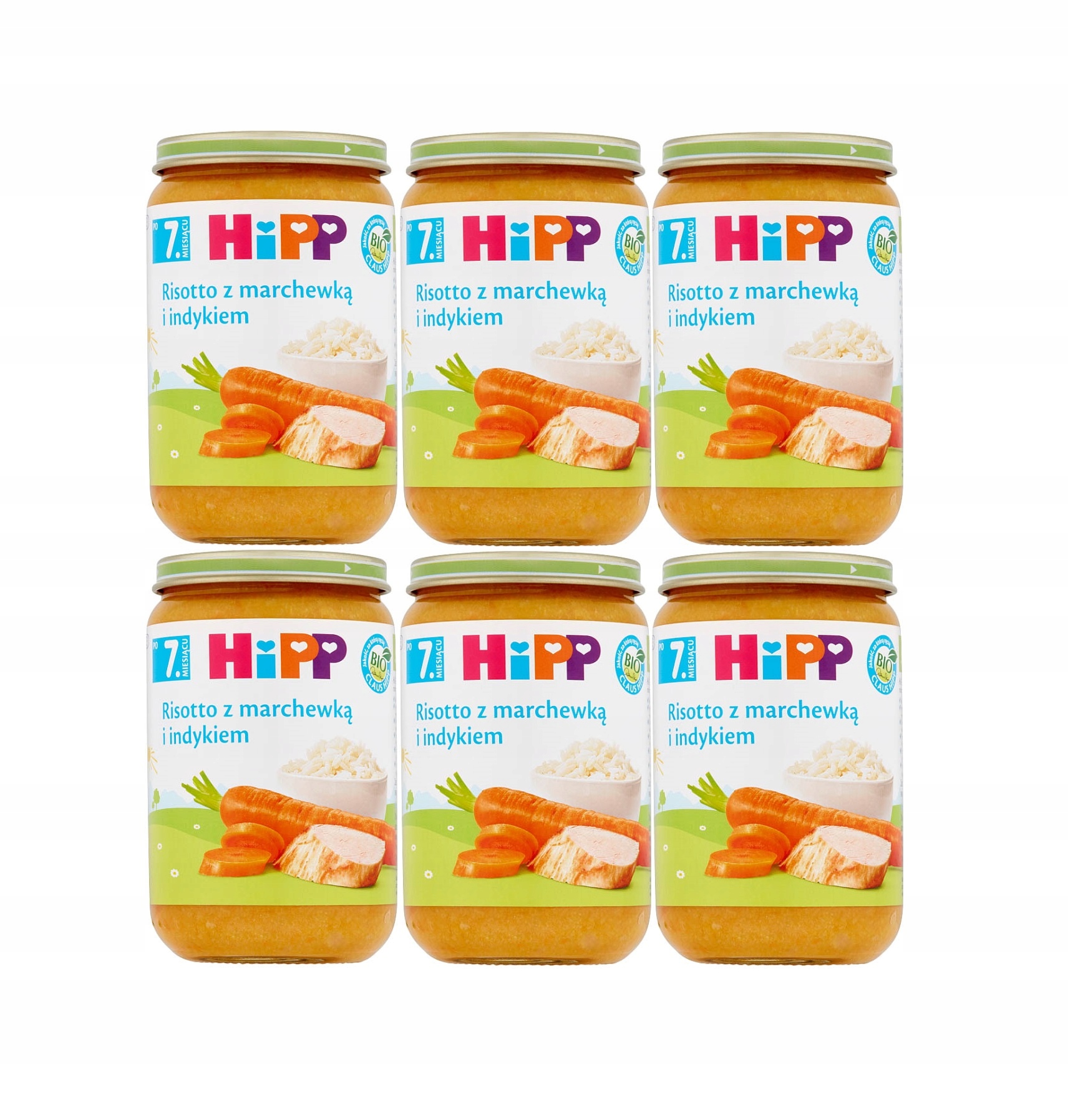 HiPP BIO Risotto z marchewką i indykiem 6x220g