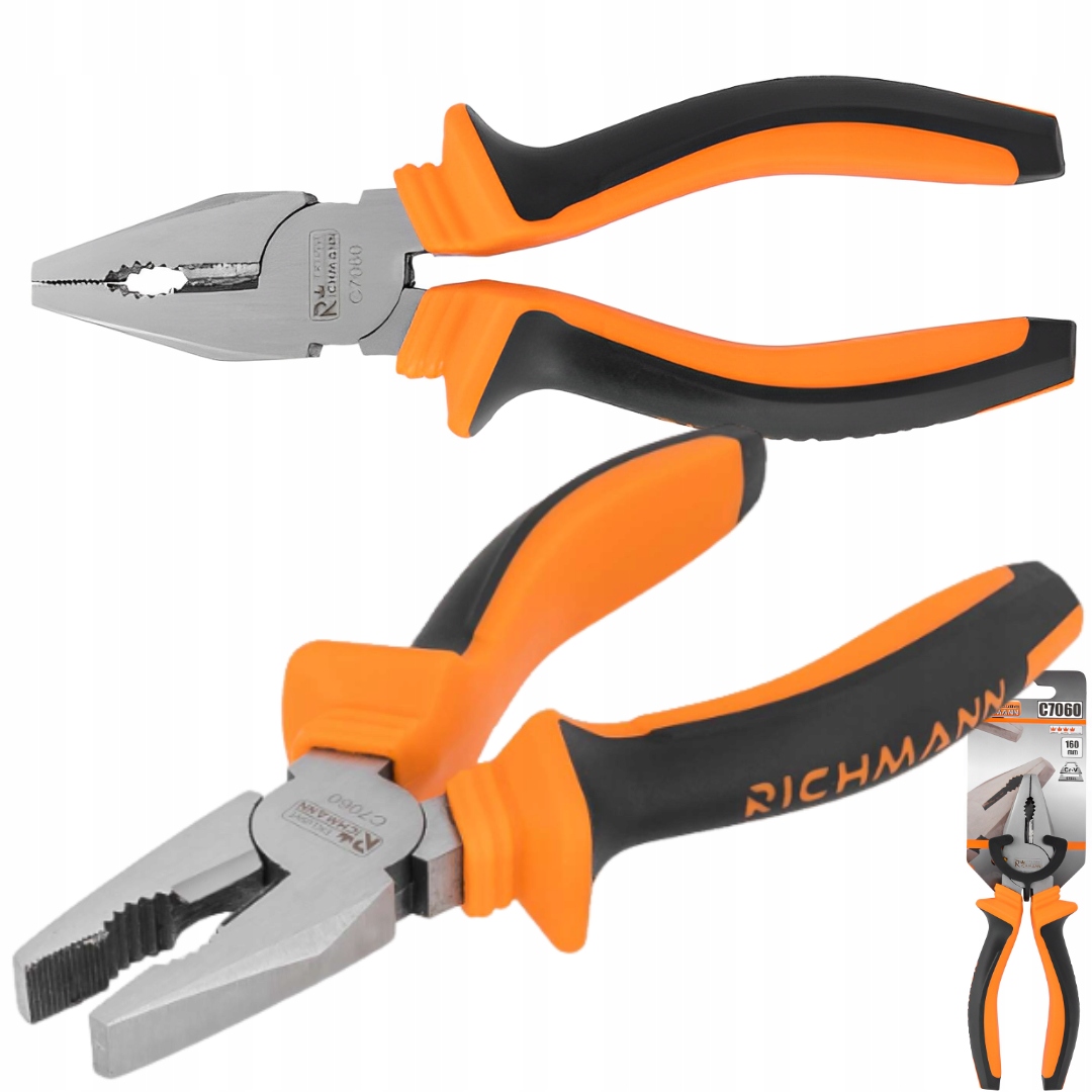 Kombinerki Szczypce Obcęgi Cęgi Proste Uniwersalne 160 MM Richmann C7060
