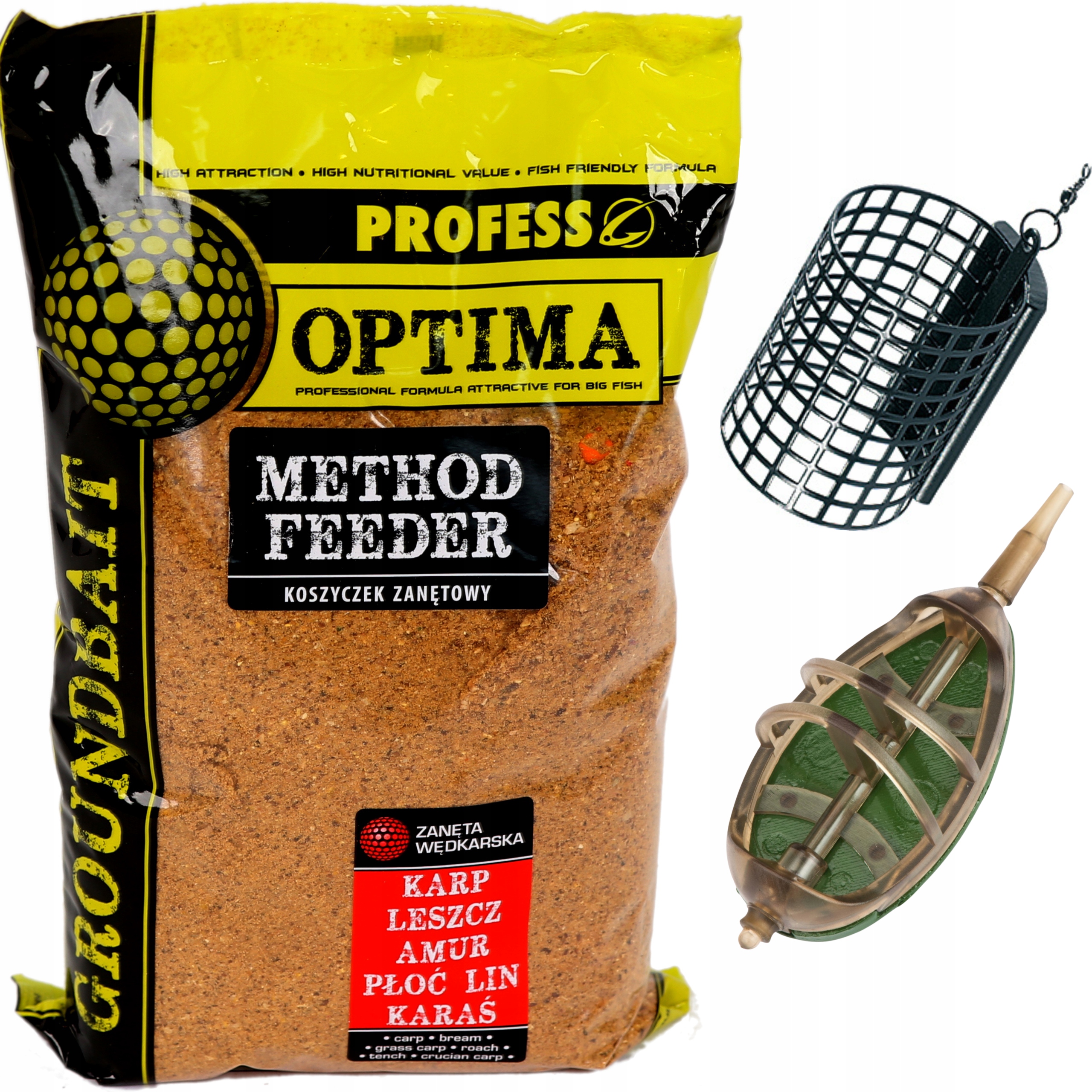 Zanęta Wędkarska Dla Ryb Profess Optima 1kg Method Feeder