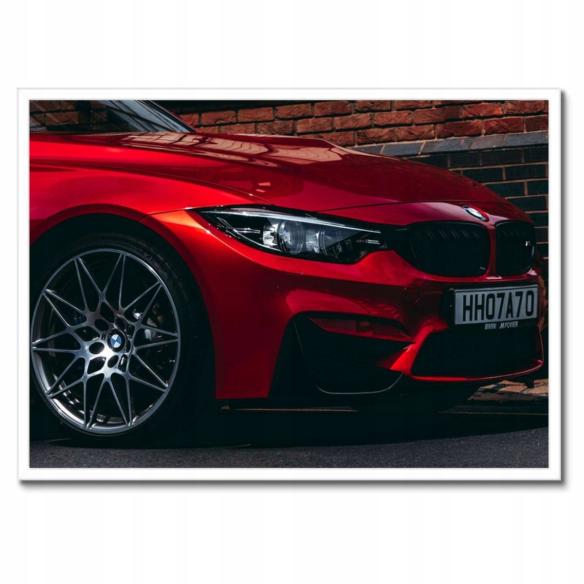 Plakáty v rámu 70x50 Červené Bmw Auto