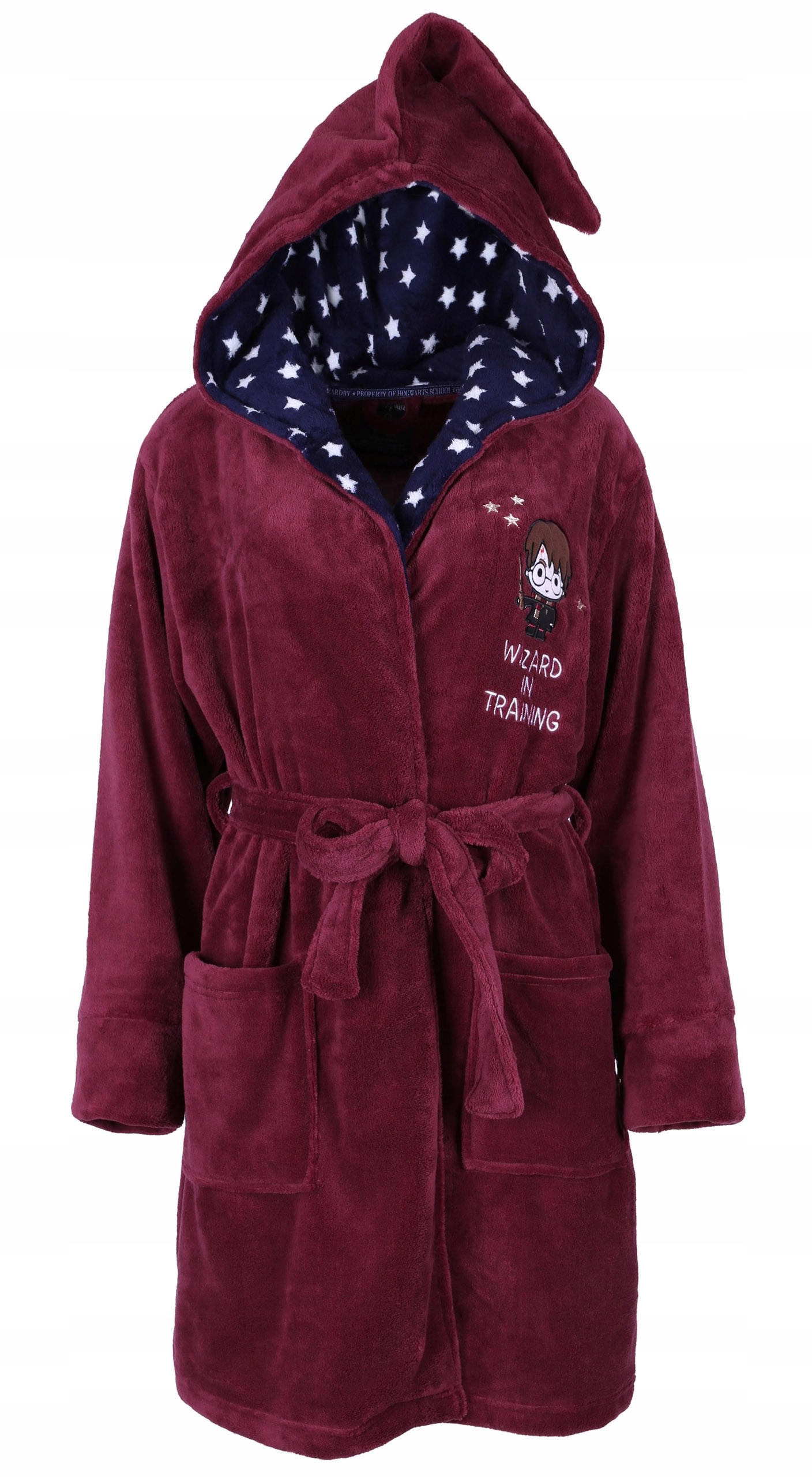 

Bordowy szlafrok, gwiazdki Harry Potter Xs