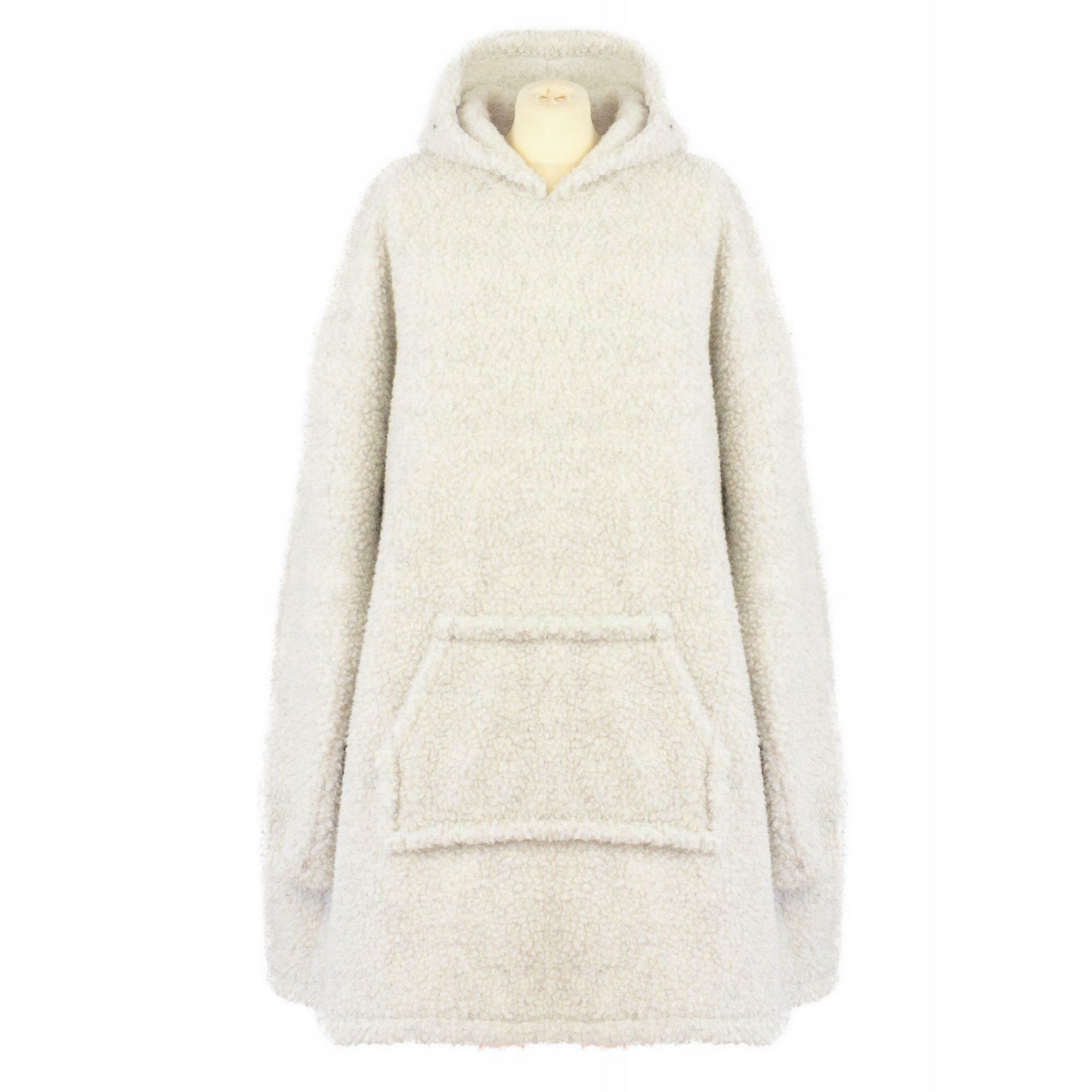 Mikina vlněná mikina Hoodie šedá s kapucí a velkou kapsou Univerzální