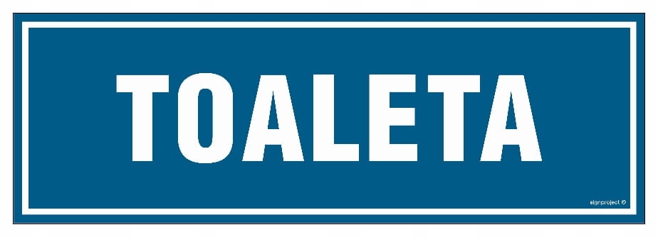 

Toaleta Znak tabliczka Płytka Sztywna 150X50 Wc
