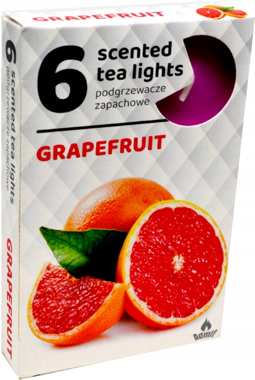 PODGRZEWACZ ZAPACHOWY 6 szt GREJPFRUT tea lights