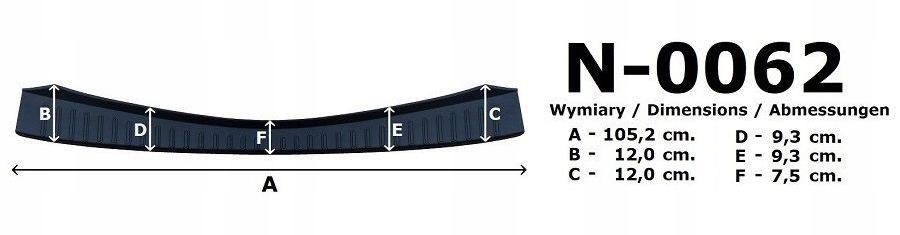 TOYOTA COROLLA KOMBI 2019- NAKŁADKA NA ZDERZAK Strona zabudowy tył