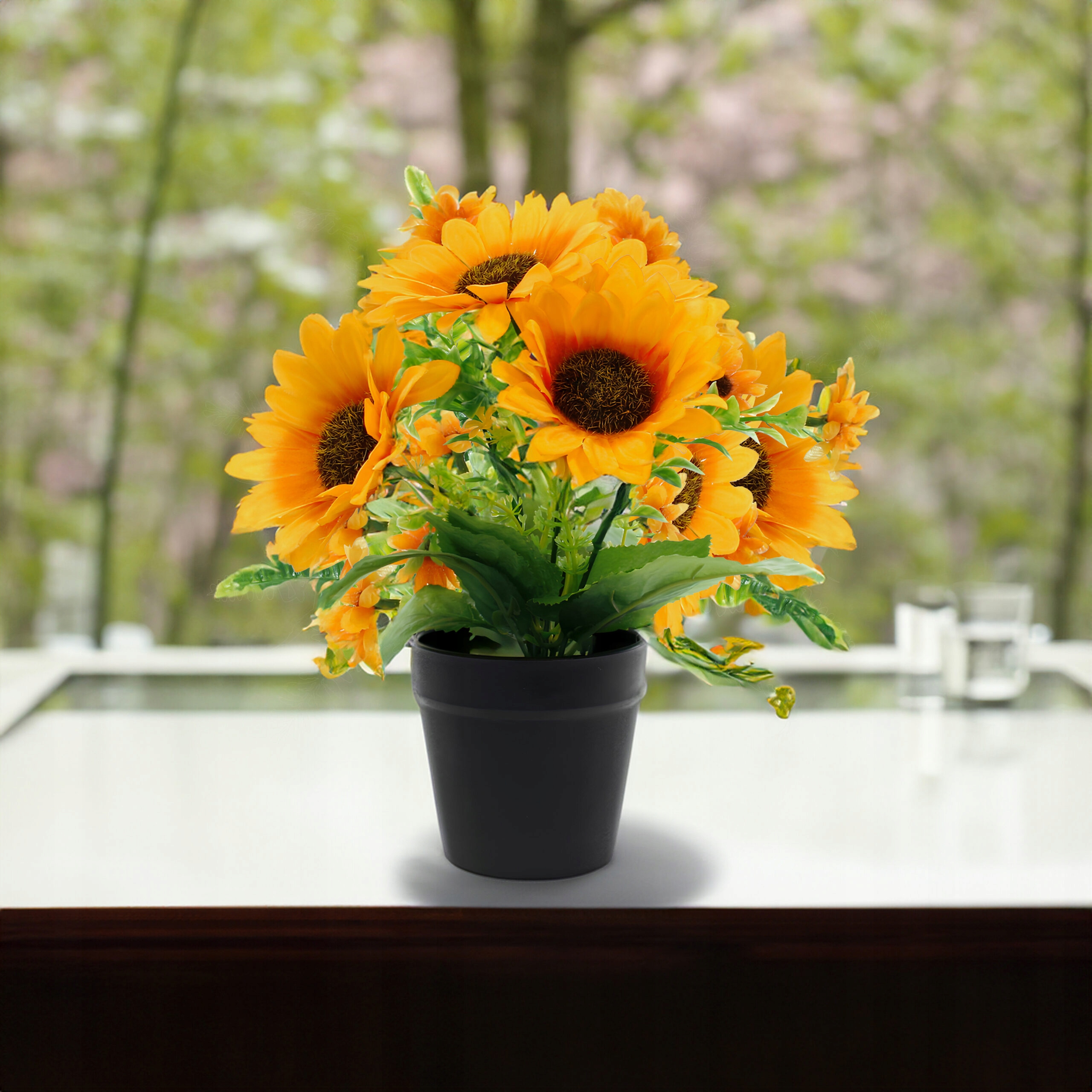 Kwiaty sztuczne w doniczce słoneczniki VERGIONIC Marka Vergionic