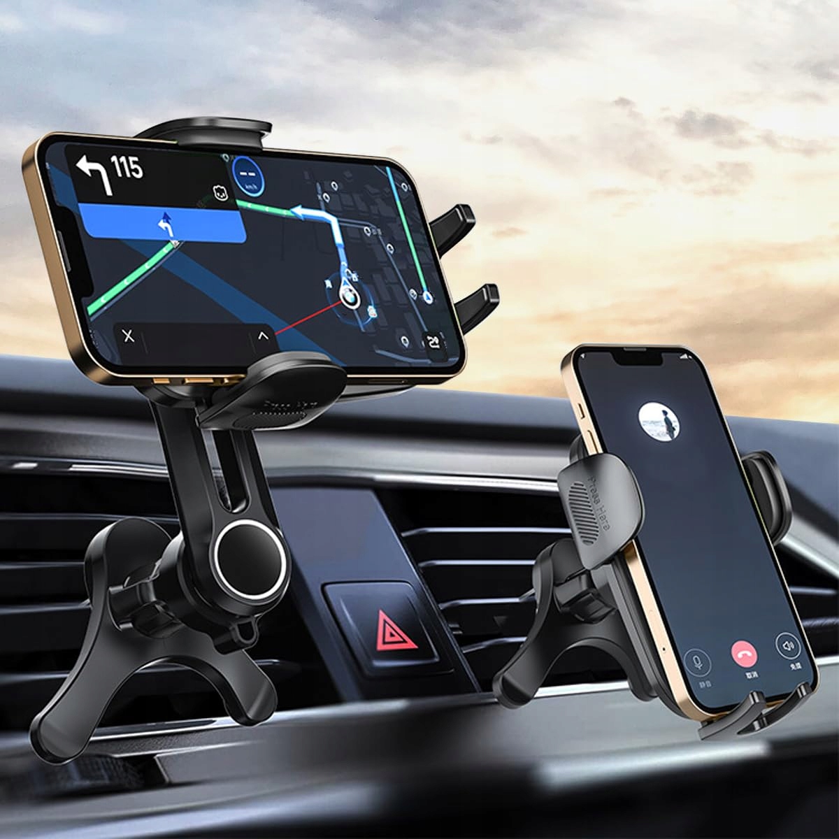 JNNJ Samochodowy uchwyt na telefon Air Vent 360 stopni obrotowy — miniatura 2