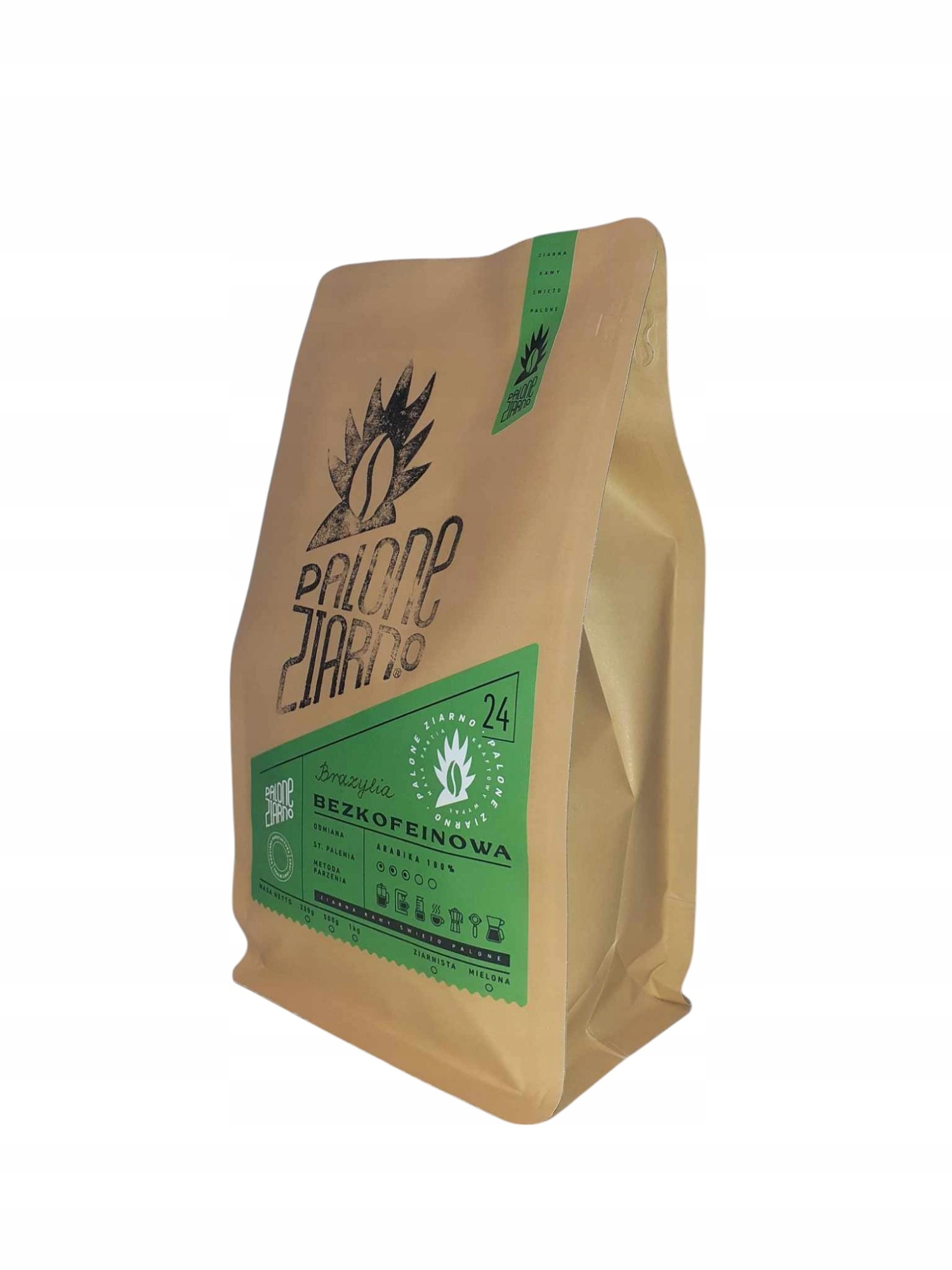 Kawa Bezkofeinowa Brazylia Decaf Swiss Water Średnio Palona 500g