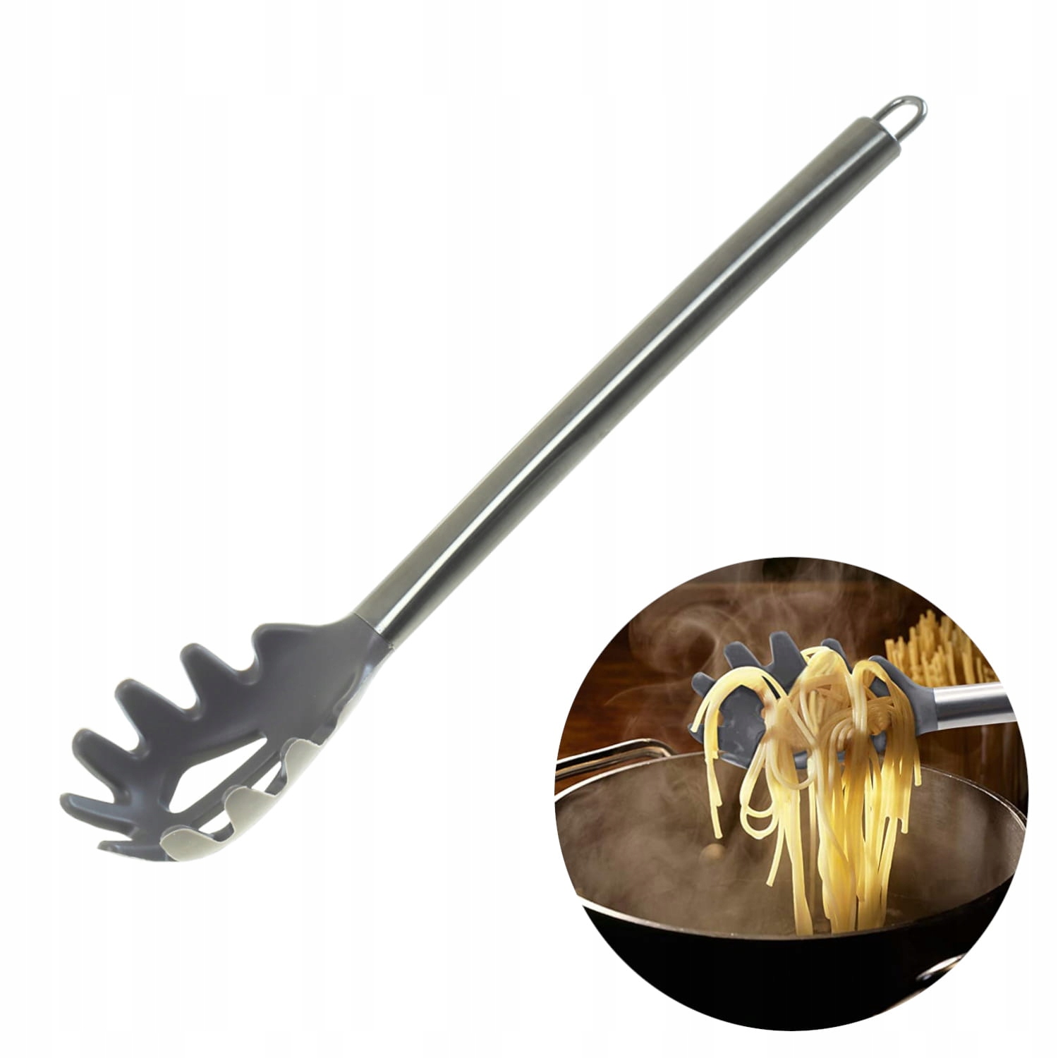 

Silikonowa łyżka cedzak do makaronu spaghetti 32cm