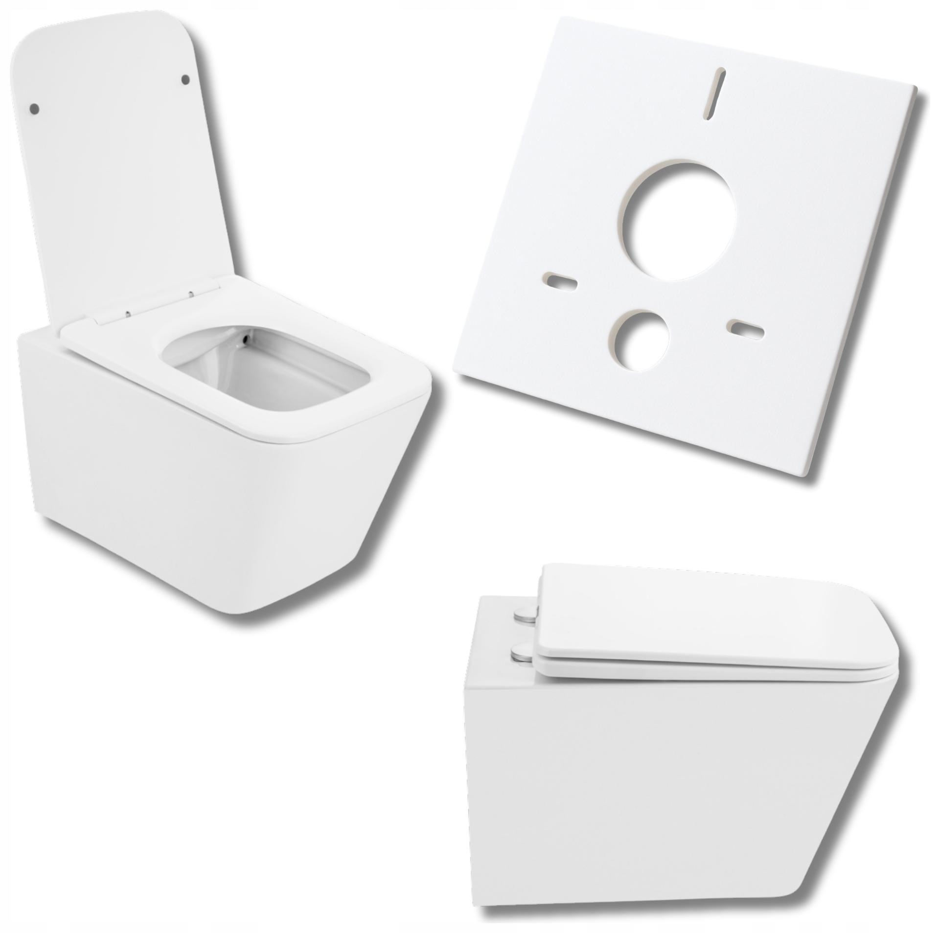 Závěsná Wc Mísa Rimless Bez Příruby, Bílá Deska Luno 302