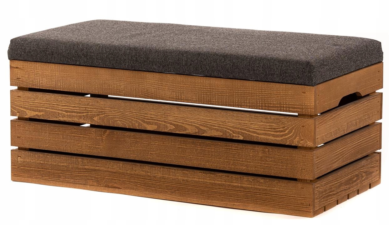 Pufa kufer Skrzynia 80x40x35cm Siedzsisko Lazura 4 Kolory