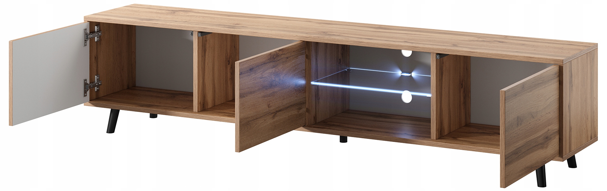 Szafka RTV Galhad Dąb wotan Szerokość mebla 175 cm