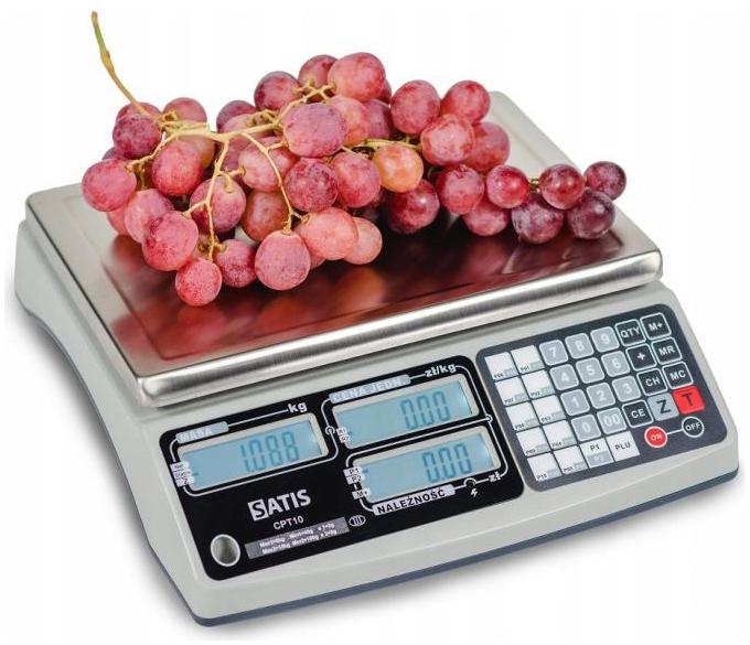 Kalkulační nákupní váha s legalizací 15 kg 6 kg, přesnost 5 g 2g RS232