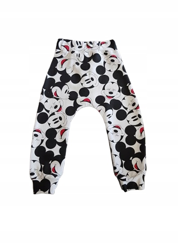 

Spodnie Baggy czarno białe myszka Mickey 92