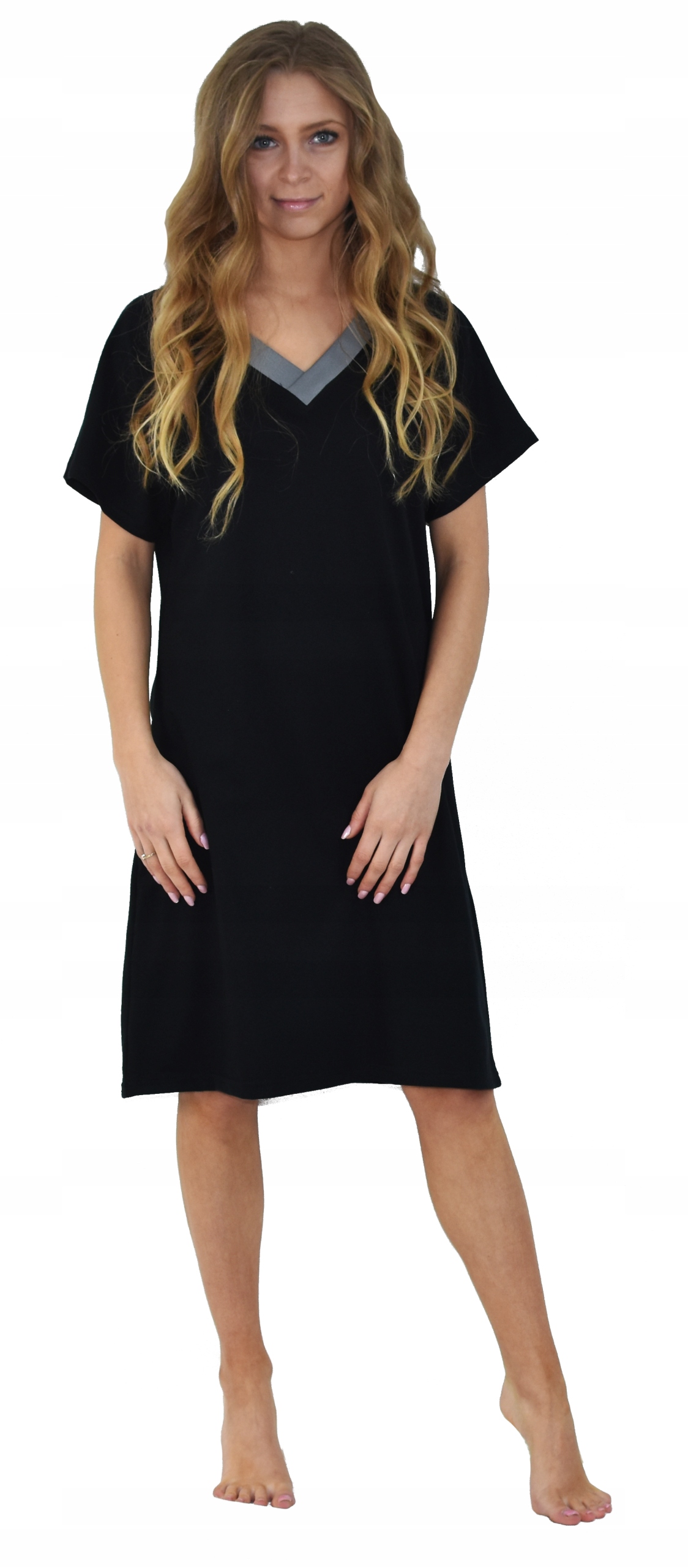 Koszula Nocna Damska wygodna elegancka ciemna M Model 1003