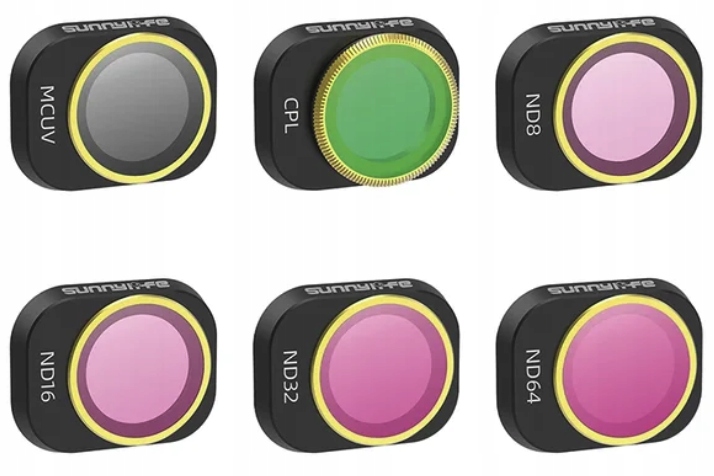 ZESTAW 6 FILTRÓW DO DJI MINI 4 PRO - ND 8 / 16 / 32 / 64 + CPL + MCUV ETUI