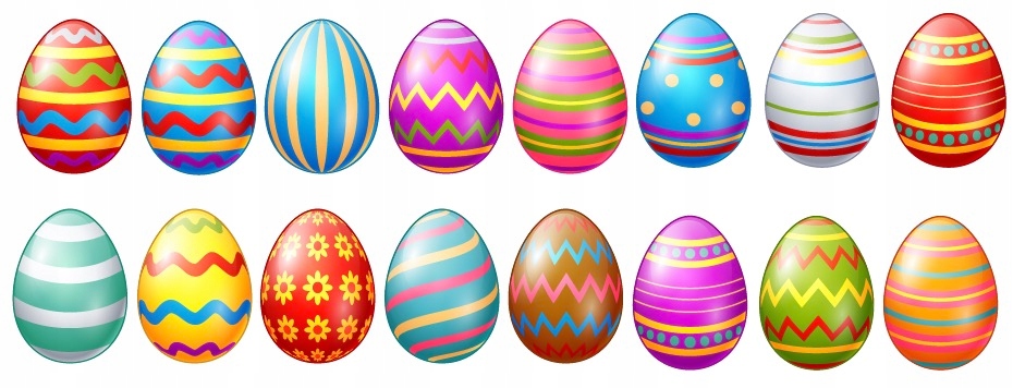 WIELORAZOWE NAKLEJKI NA WIELKANOC 15cm eco