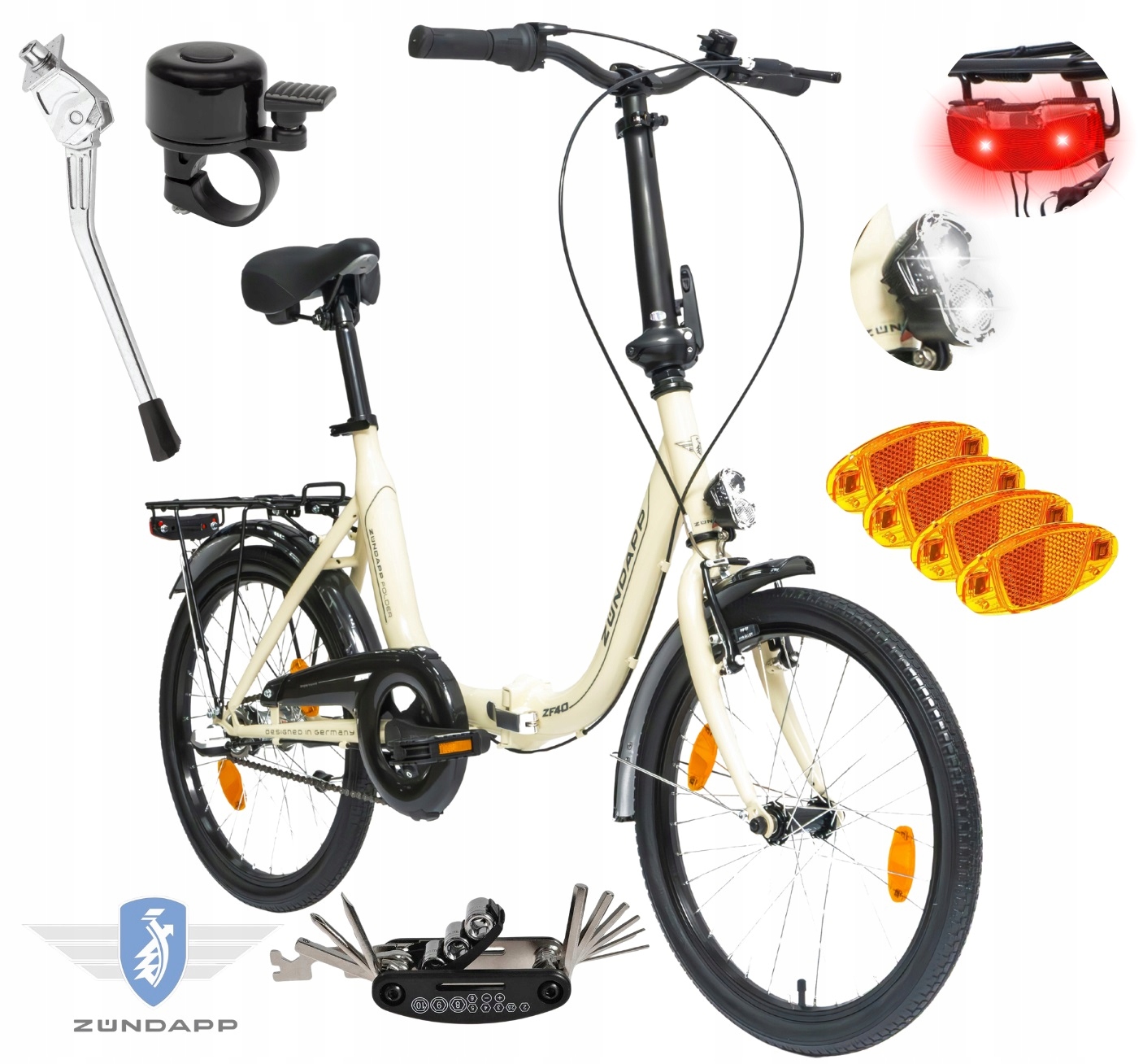 Pánské skládací kolo pro ženy 20" Shimano Nexus Skládací nosič světel