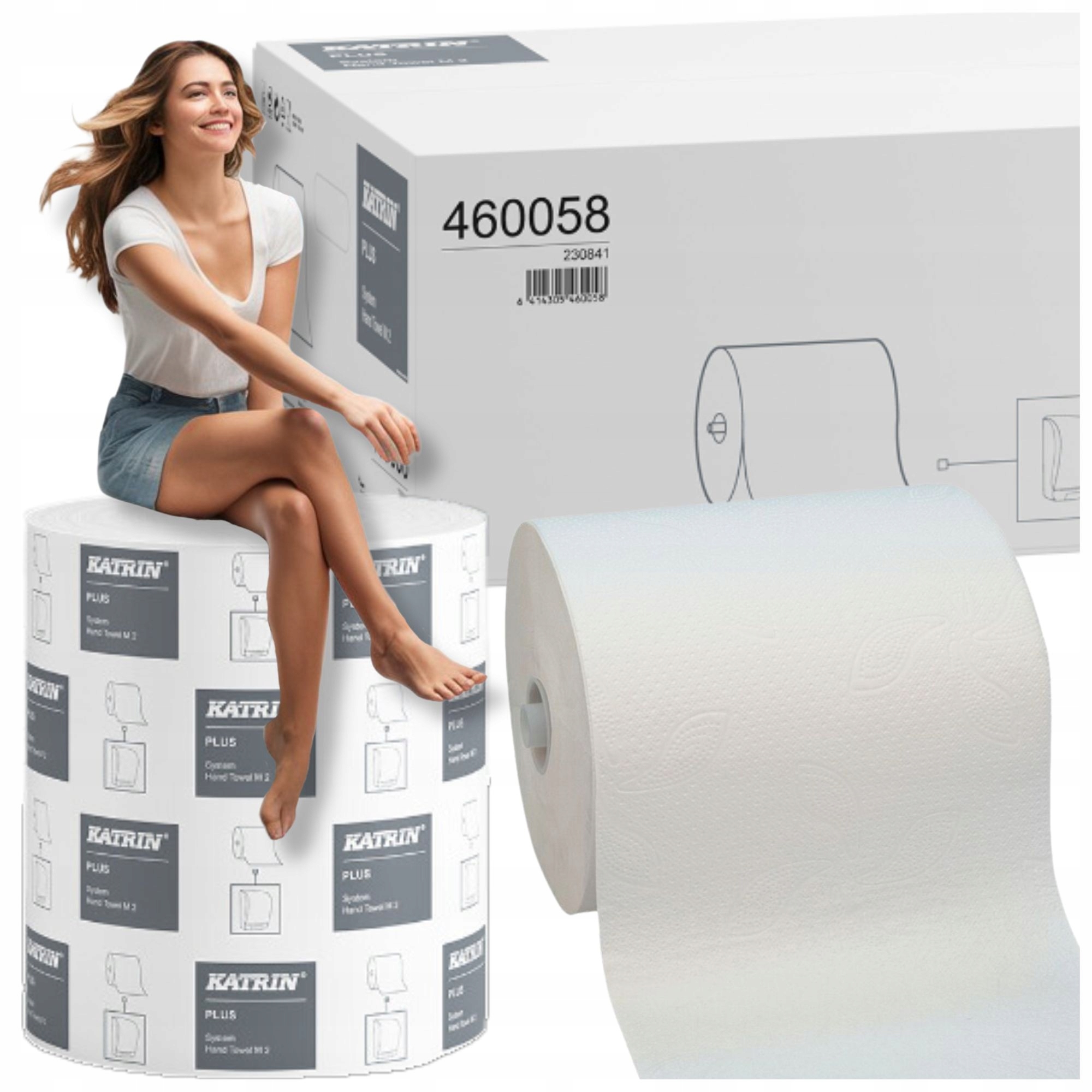 Ręcznik Papierowy Katrin 2 Warstwowy Wytrzymały Chłonny Miękki 6x100m