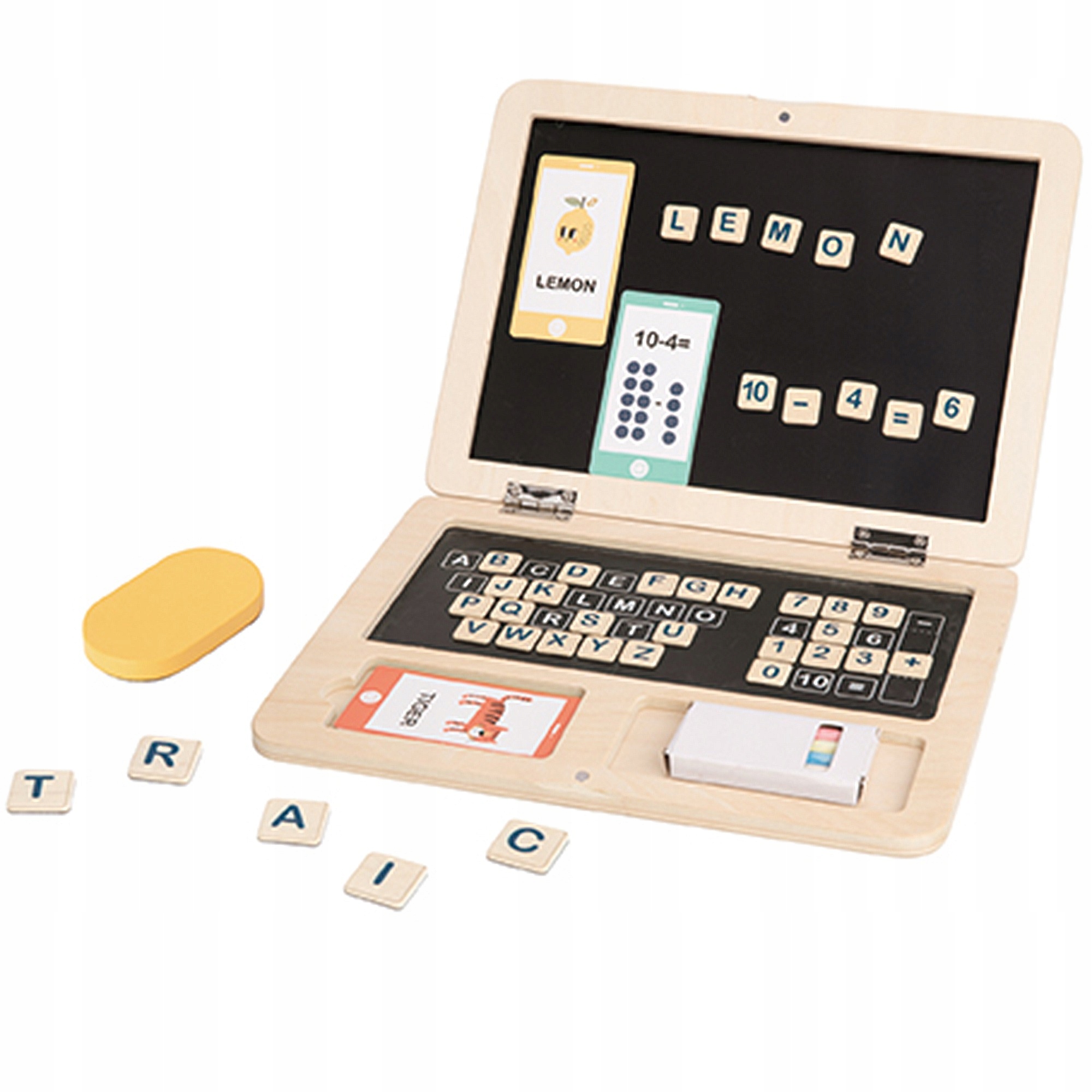 

Tooky Toy Drewniany Laptop Układanka Puzzle Nauka