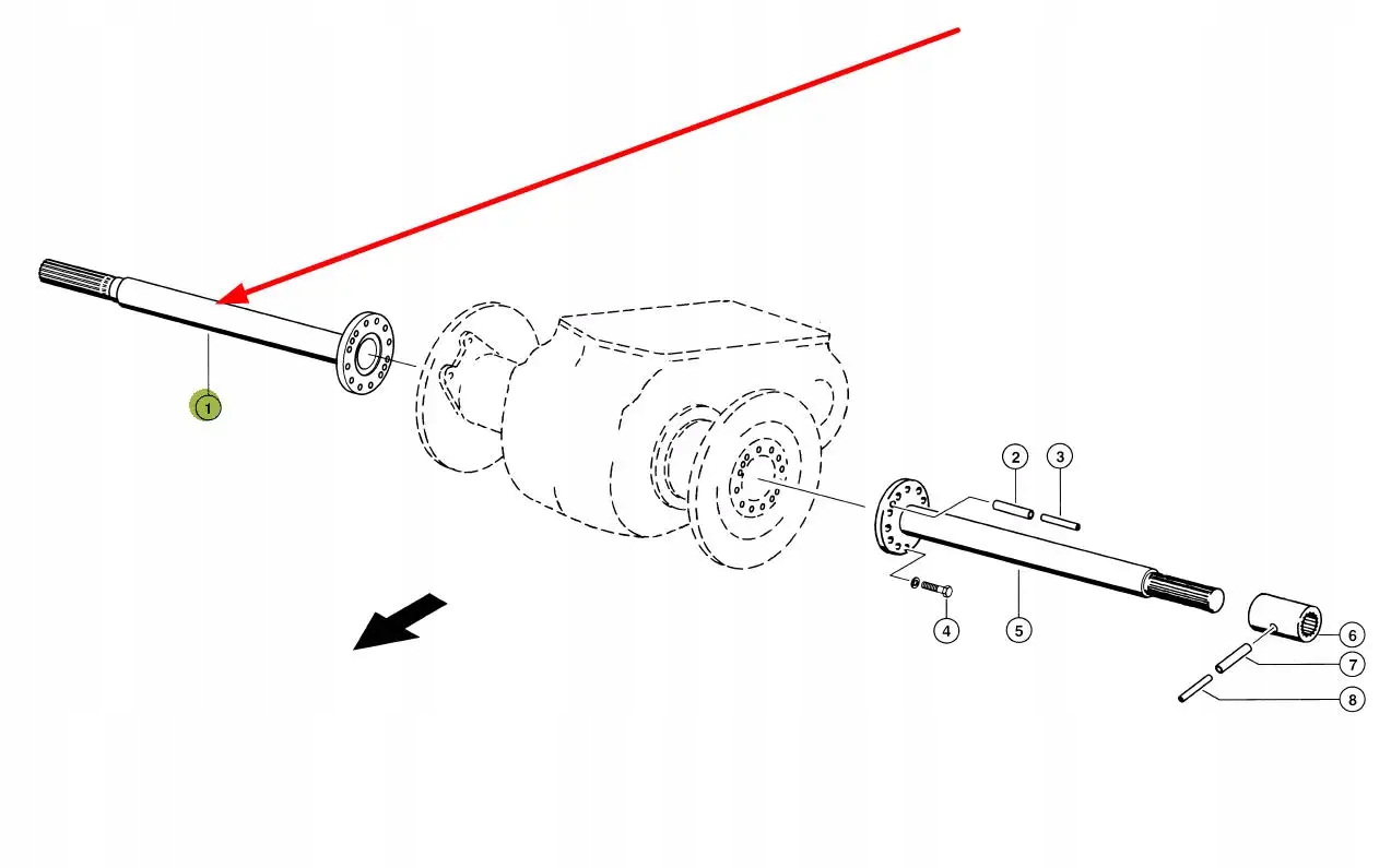 769351.0 Wał kołnierzowy napędu jezdnego Producent części Claas