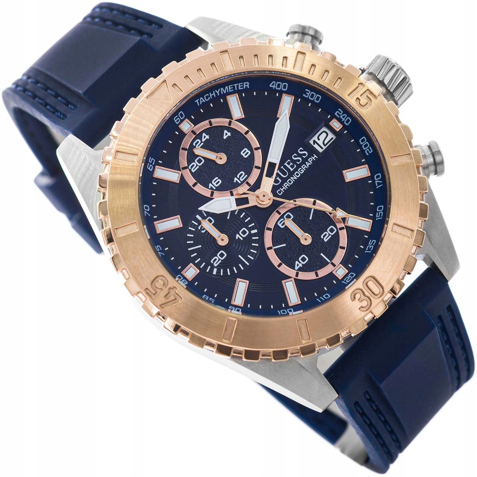 Pánské Hodinky Guess GW0967G4 Defender Tmavě Modré Na Řemínku Datumovka