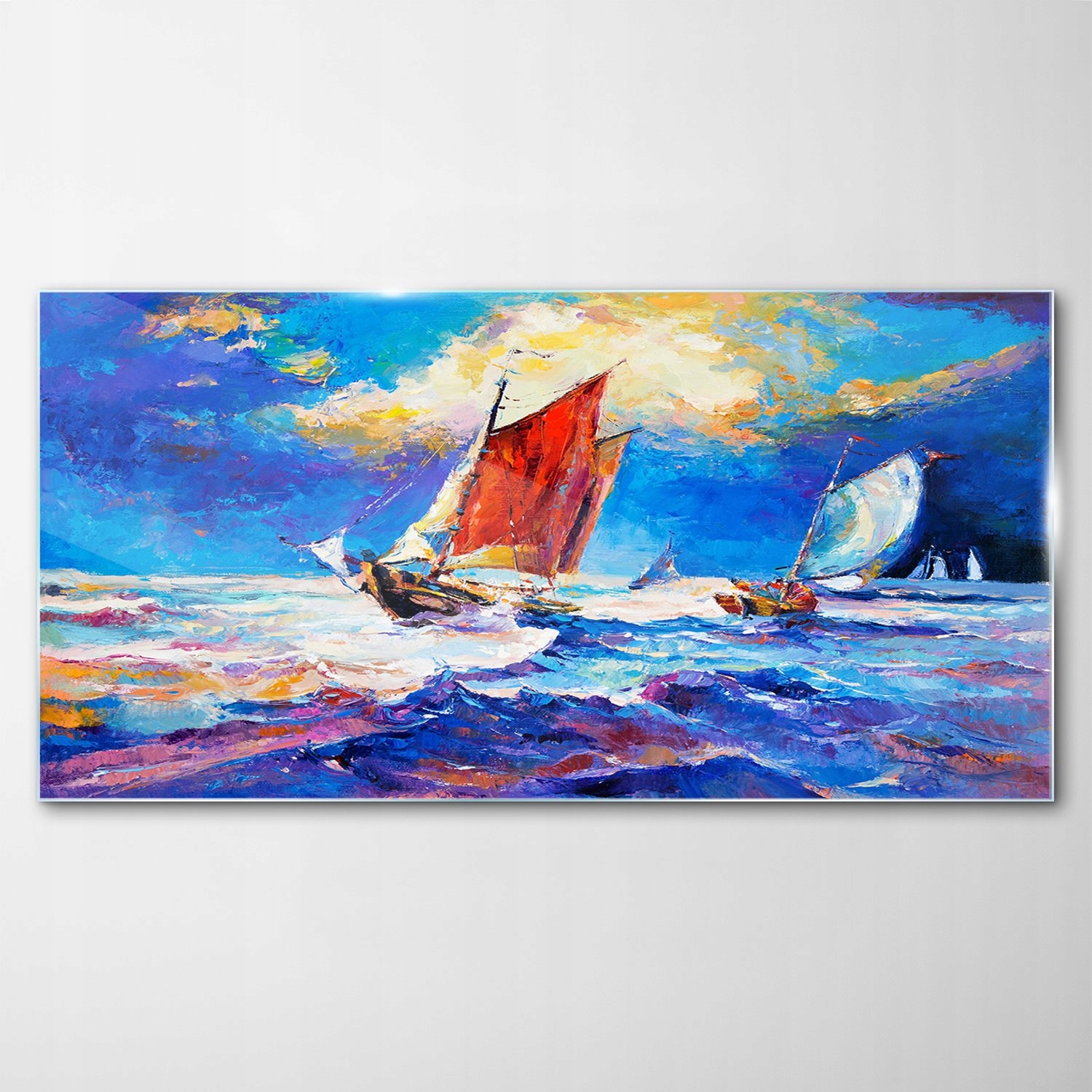 

Obraz Szklany Dekor Statek Fale Ocean Morze 140x70