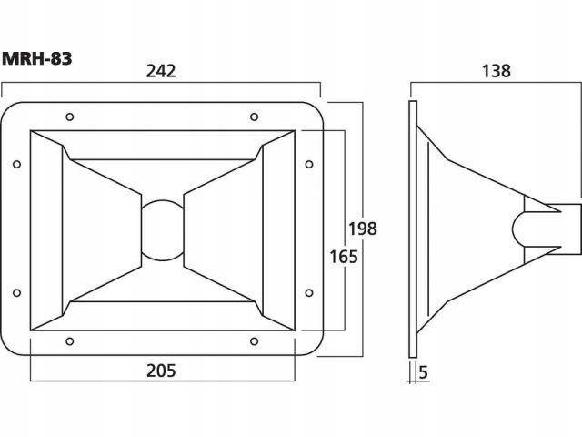 MONACOR MRH-83 - Tuba średnio-wysokotonowa PA Marka Monacor