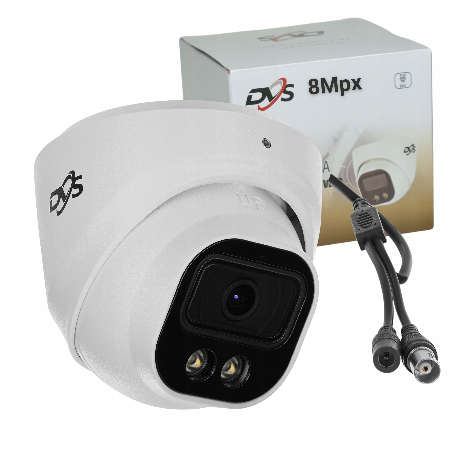 Venkovní Analogová Kamera 8Mpx Bílá Kopule Barva V Noci Ultra Hd Analog