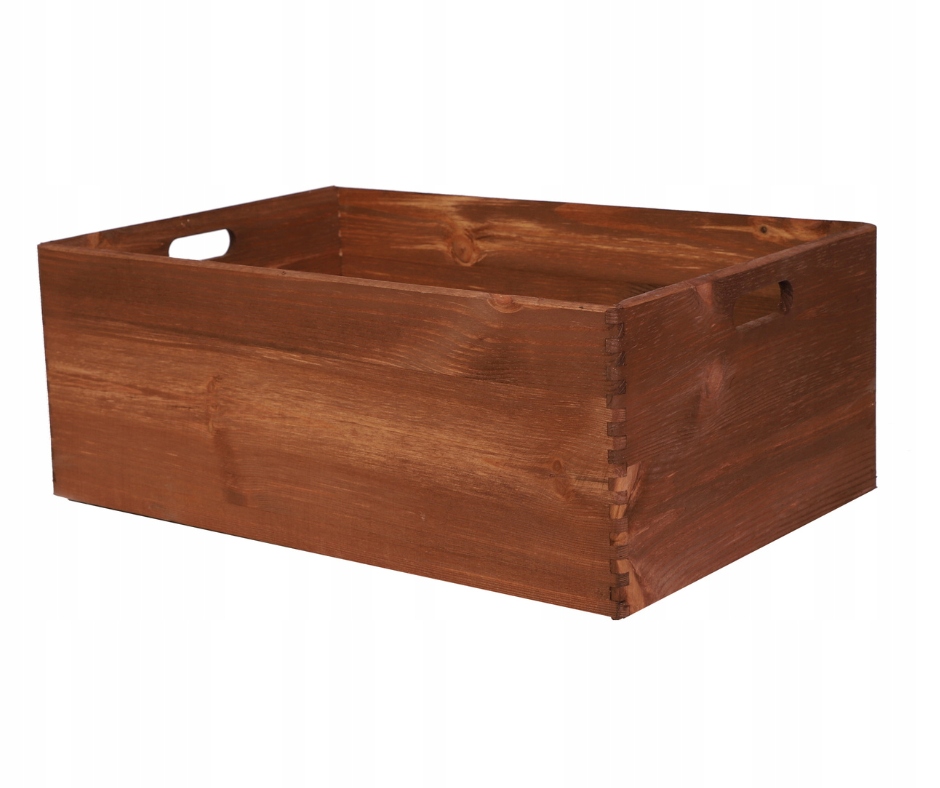 Dřevěná krabička s ručičkami krabička decoupage dárek 60x40 Eko