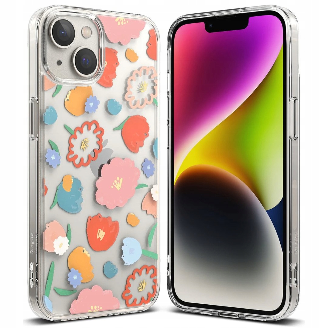 Pancerne etui pokrowiec z żelową ramką iPhone 14 Plus Fusion Design Floral