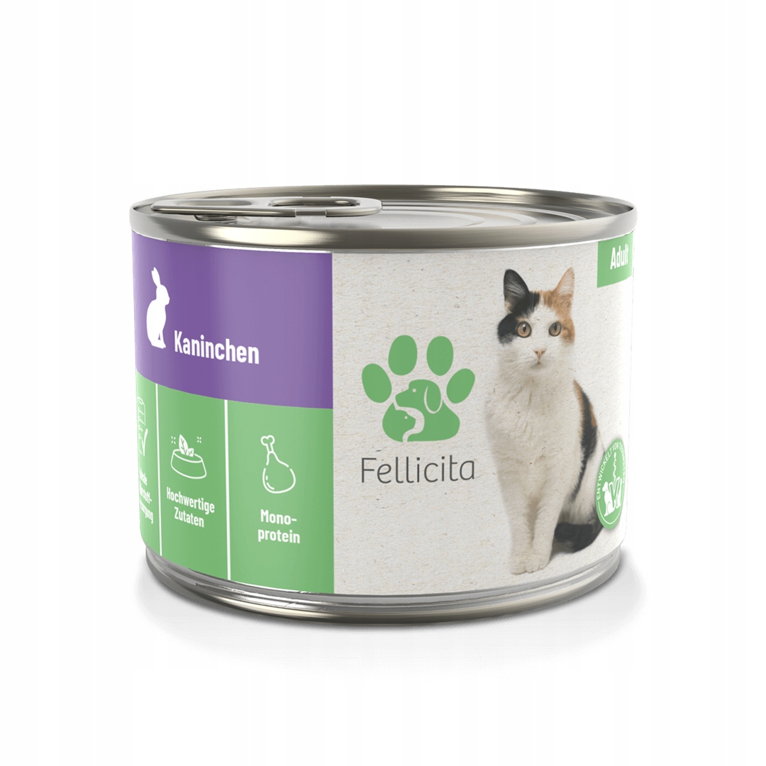 Levně 4X Fellicita Cat Pure Kaninchen králík 200 g