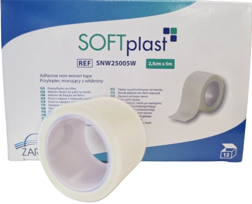 

Przylepiec włókninowy SOFTplast 2,5cmx5m 12szt