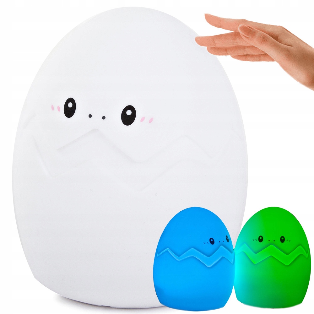 LAMPKA NOCNA DLA DZIECI LED RGB JAJKO DOTYK