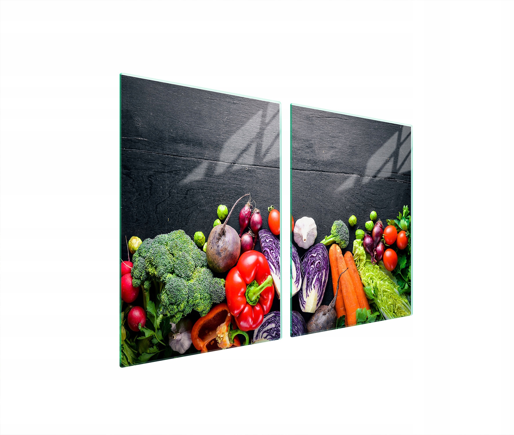 Skleněná Ochranná Deska Do Kuchyně 2x45x52 Zelenina Tvrzené Sklo
