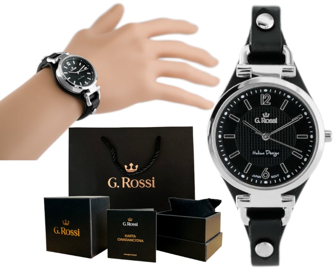 

Czarny Zegarek Damski Elegancki Na Prezent + Box