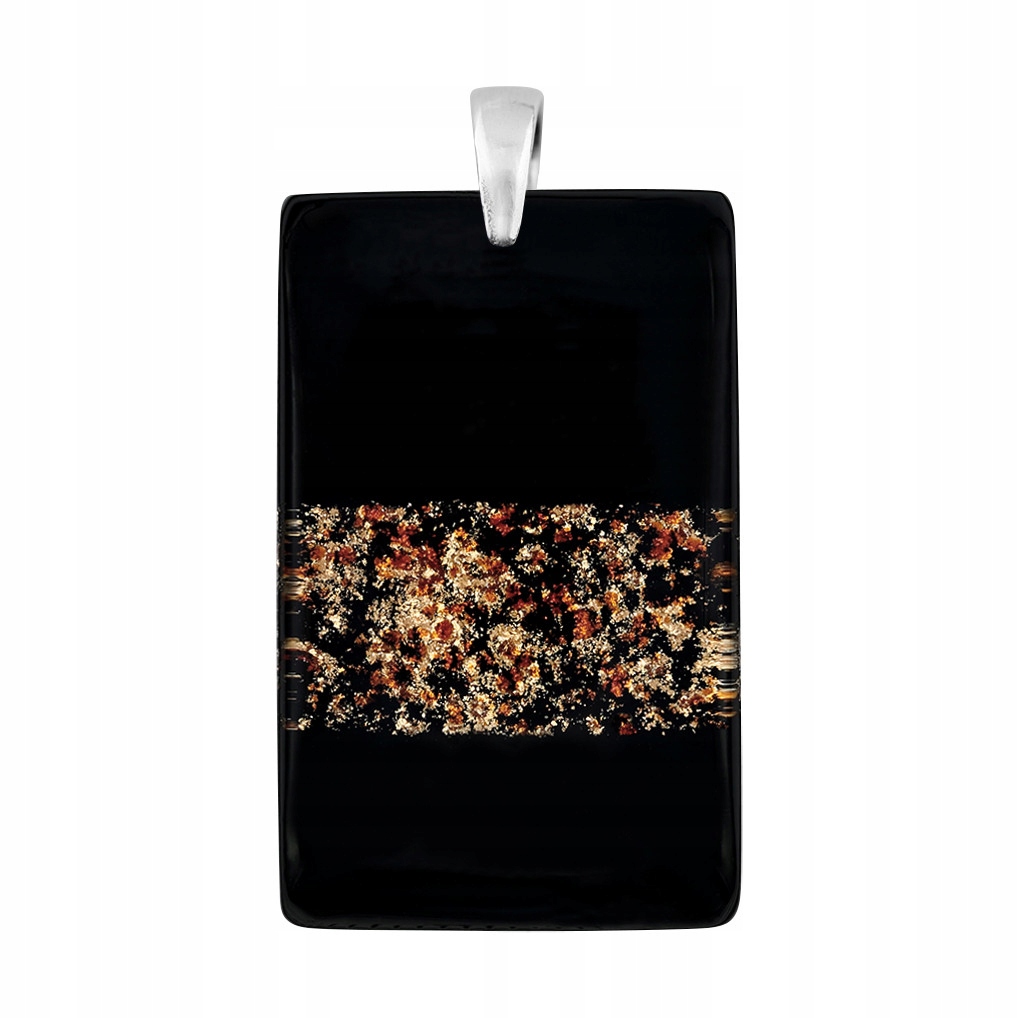 Dámský přívěsek černý Harf sklo murano